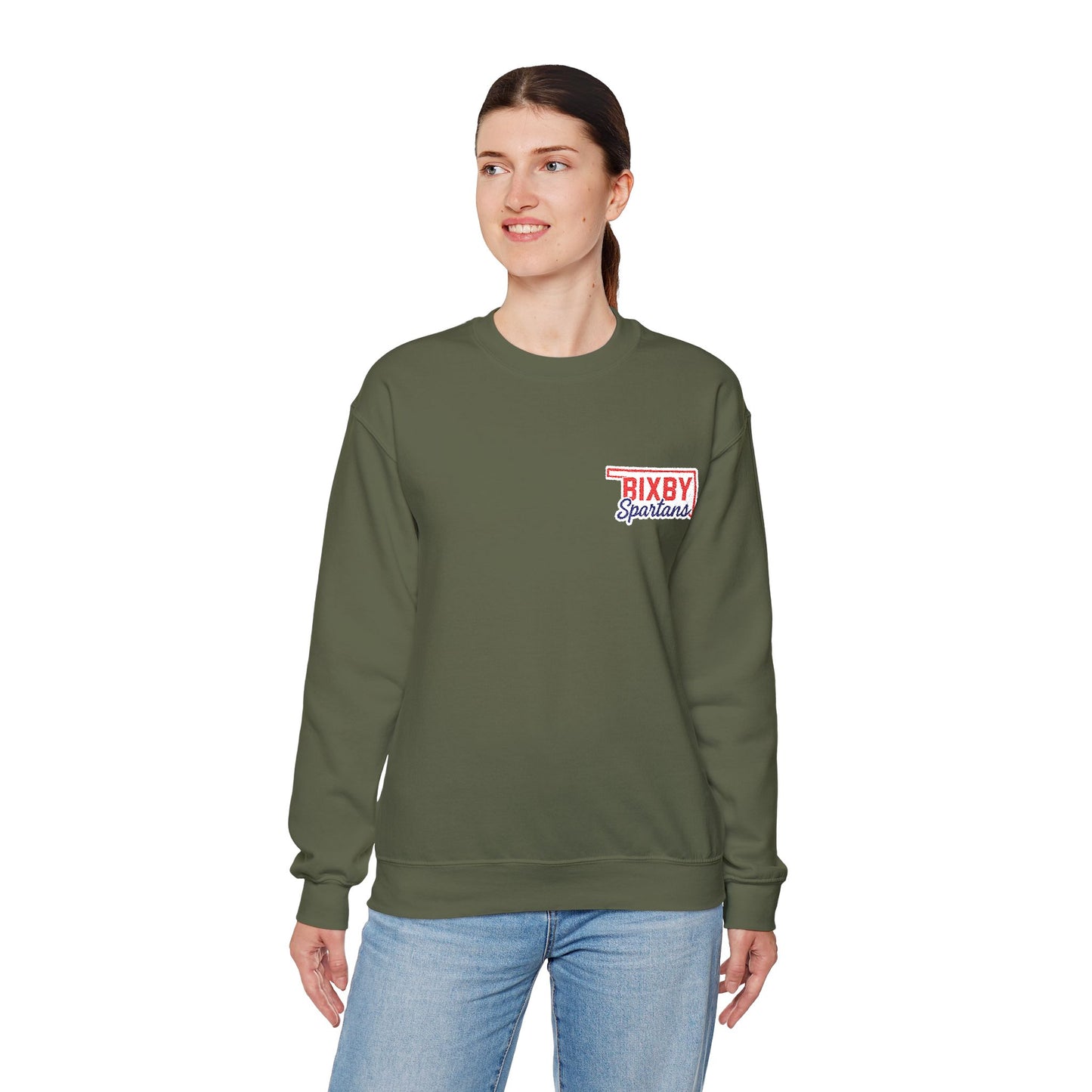 Bixby OK Spartans Embroidered Gildan Sweatshirt