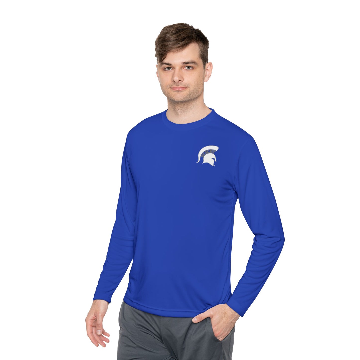 Spartan White Logo Long-Sleeve Sport-Tek Pullover