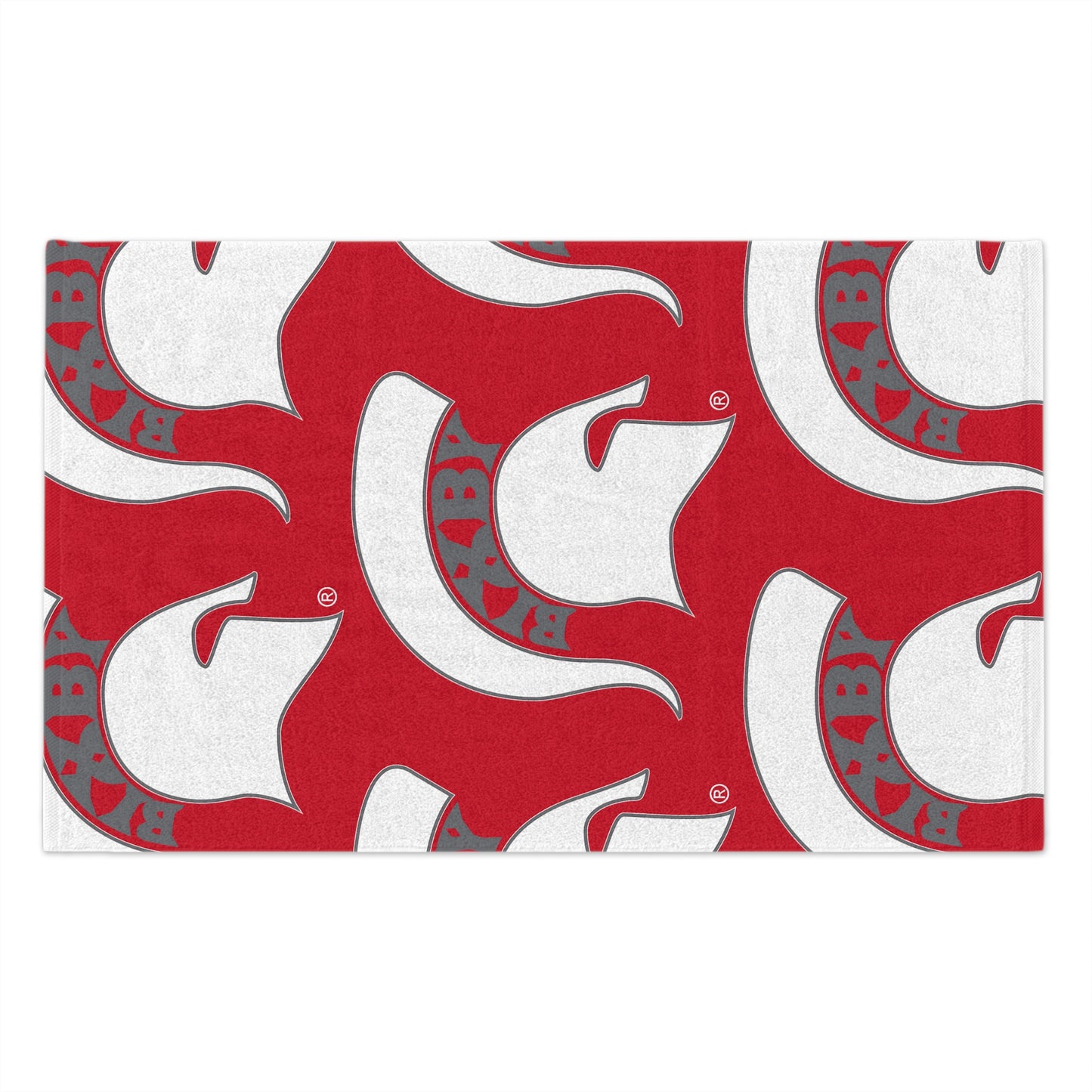 White Spartan Logo Rally Towel