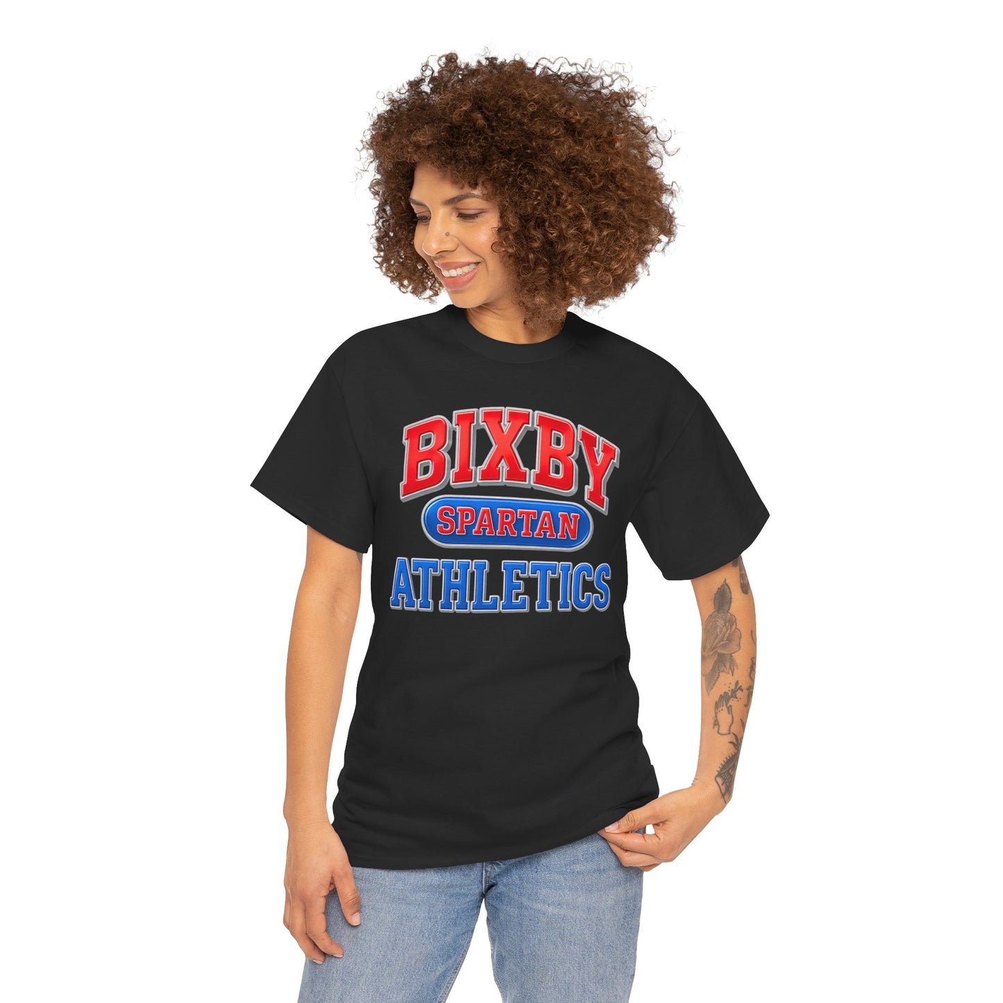 Bixby Spartan Athletics Metallic Gildan Tee