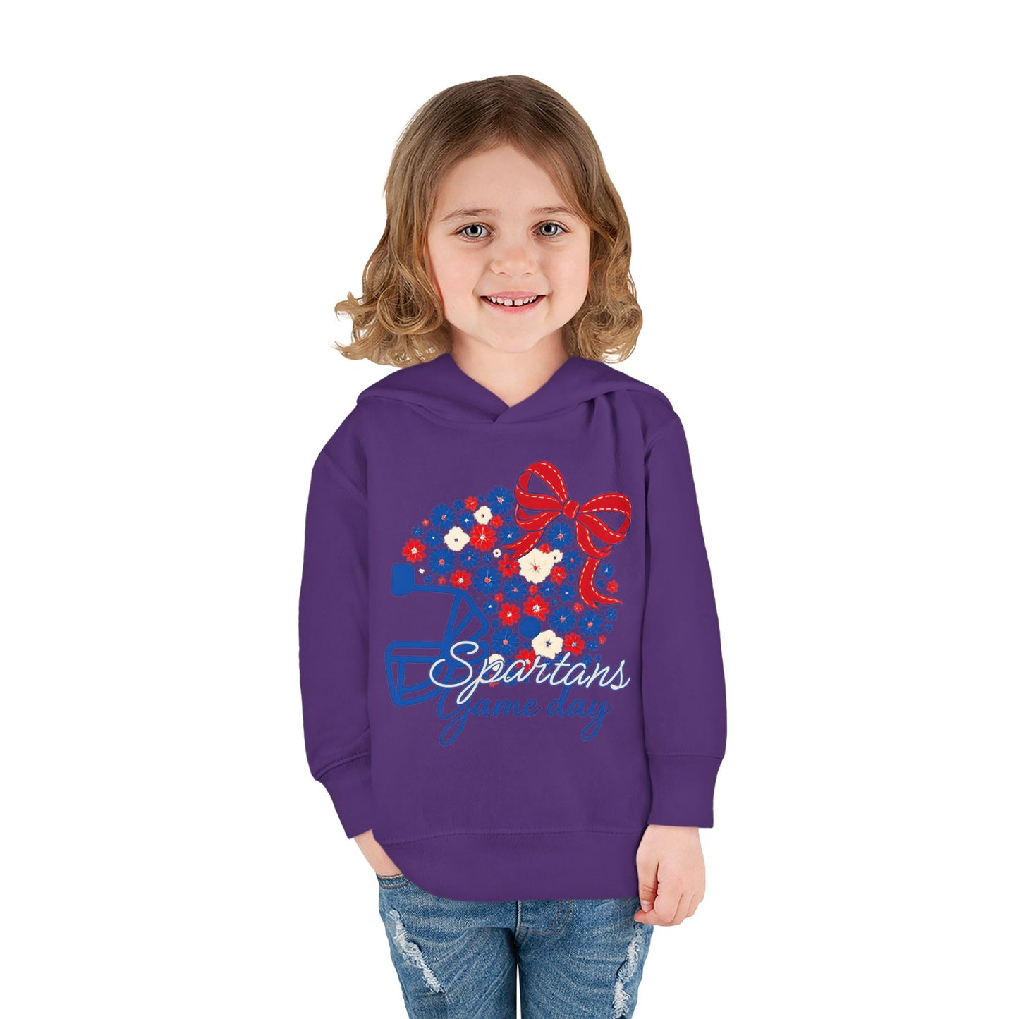 Bixby Spartans Floral Gameday Helmet Toddler Rabbit Skins Hoodie
