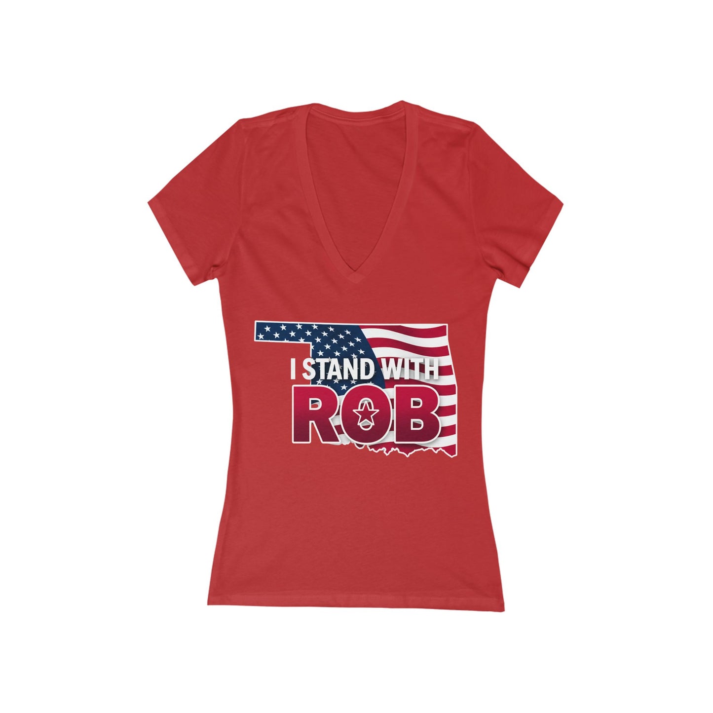 American Flag - I Stand With Rob Women's V-Neck