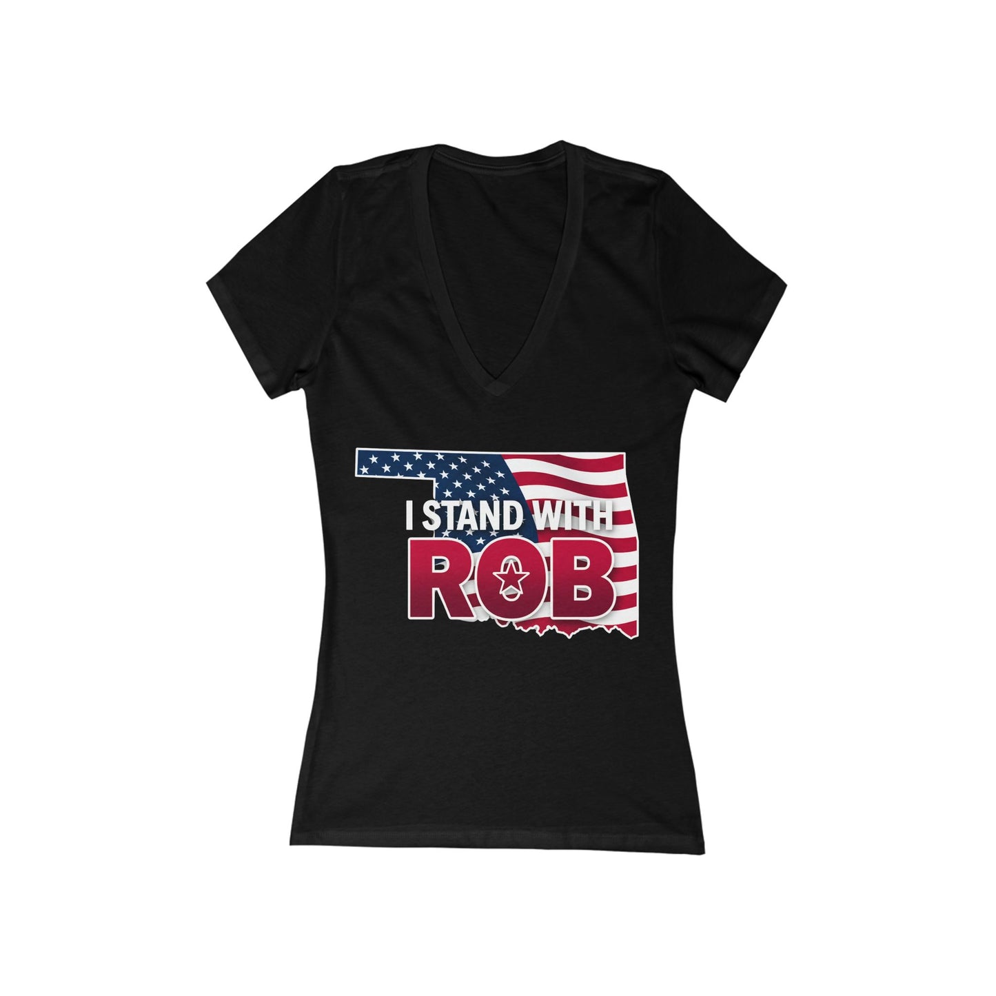American Flag - I Stand With Rob Women's V-Neck