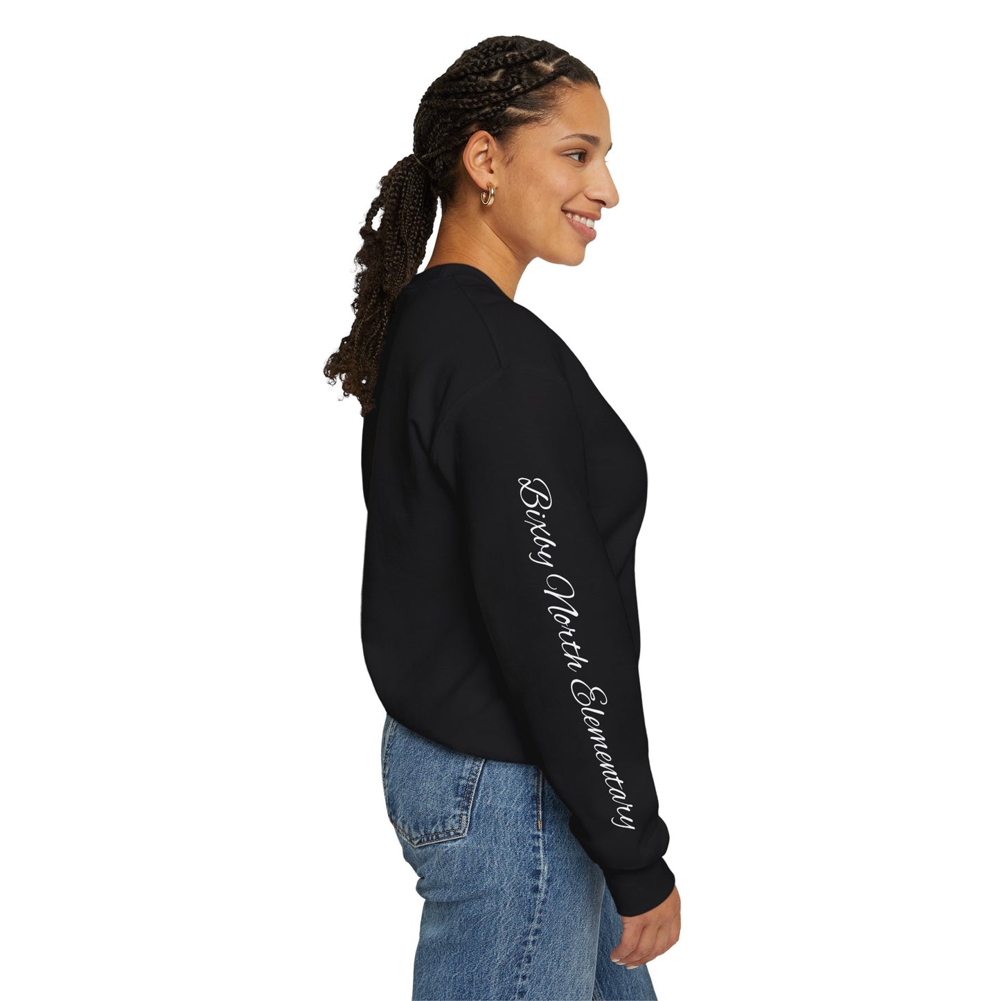Spartan Santa Gildan Sweatshirt With Customized Sleeve Print