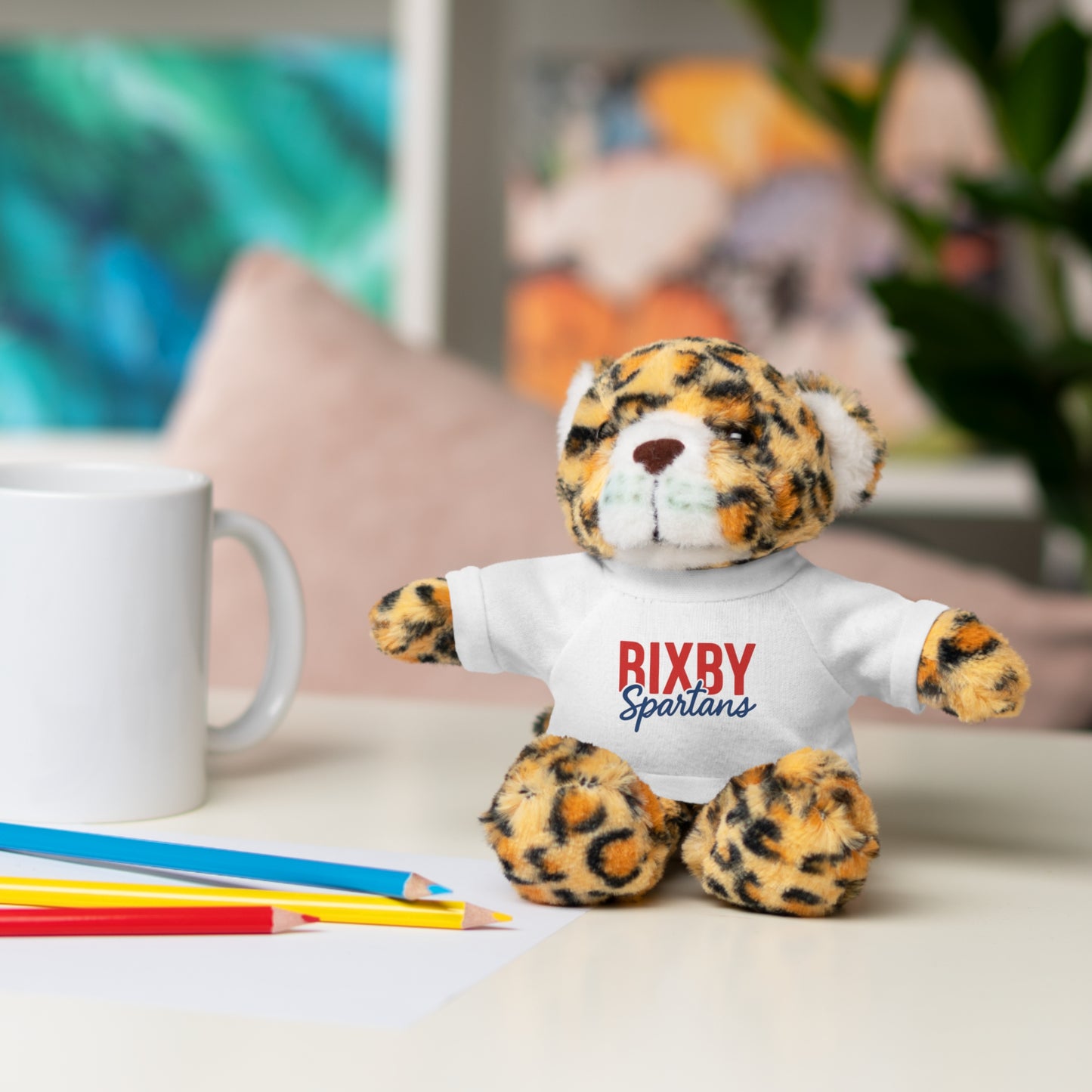 Bixby Spartans Stuffed Animal Logo
