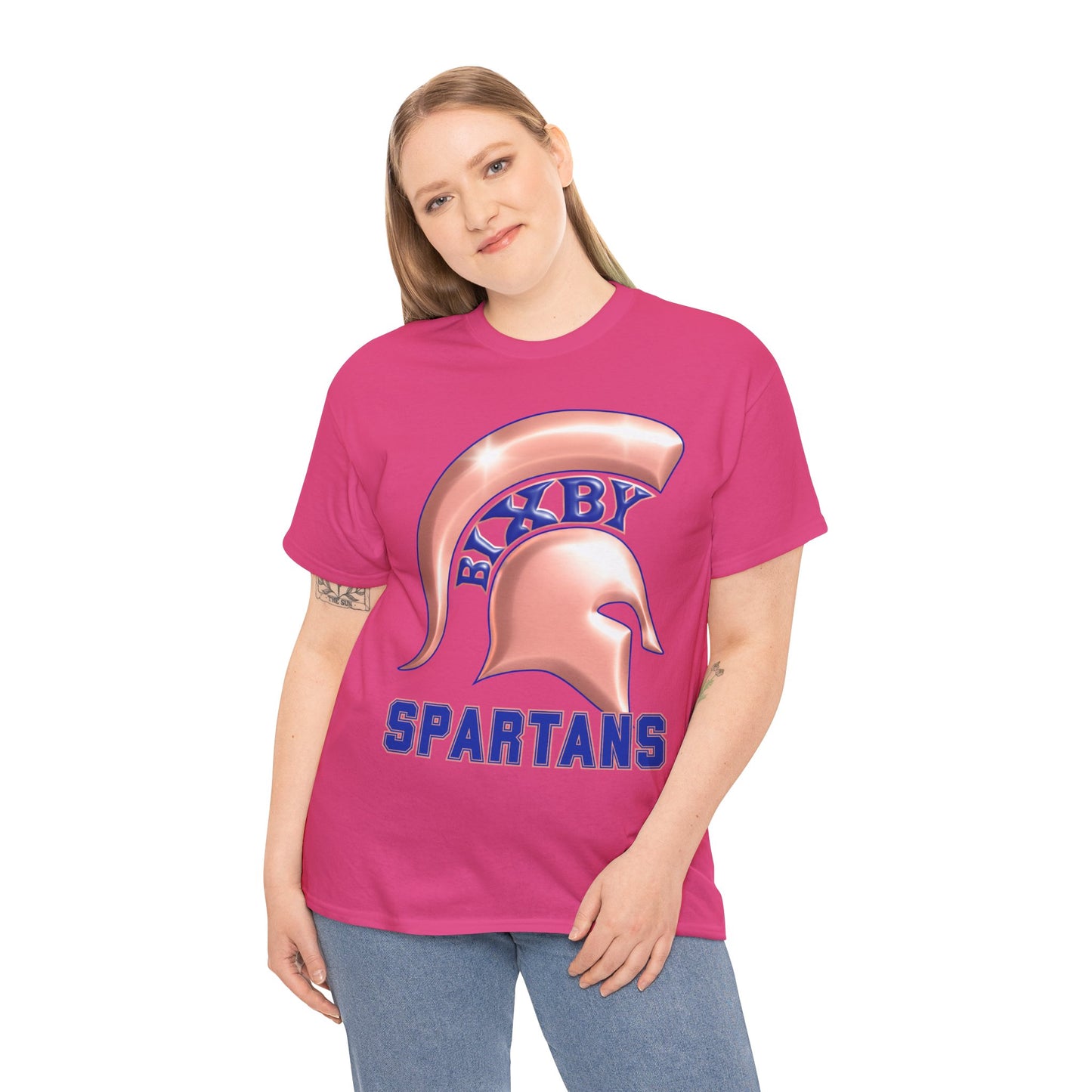 Bixby Spartan Metallic Rose Gold Gildan Tee