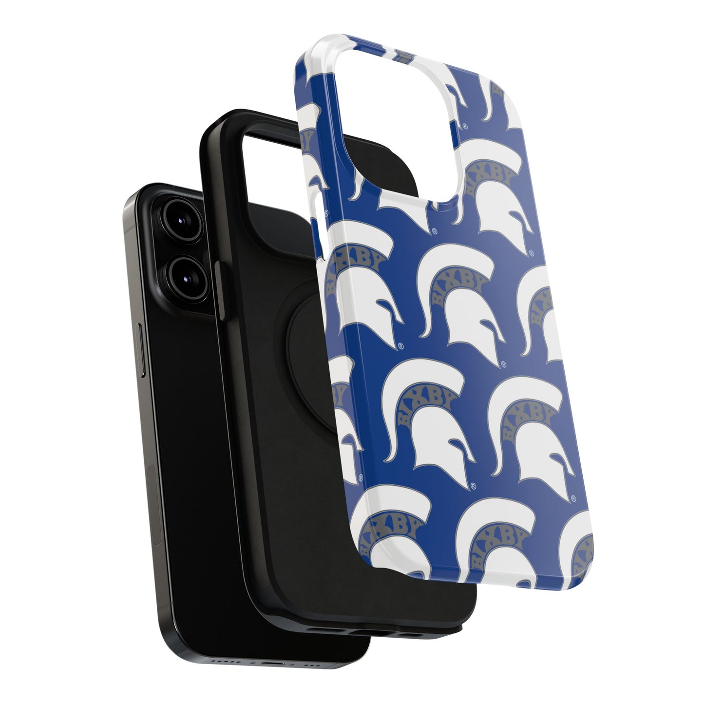 Bixby Spartan White Logo Impact Resistant iPhone Case
