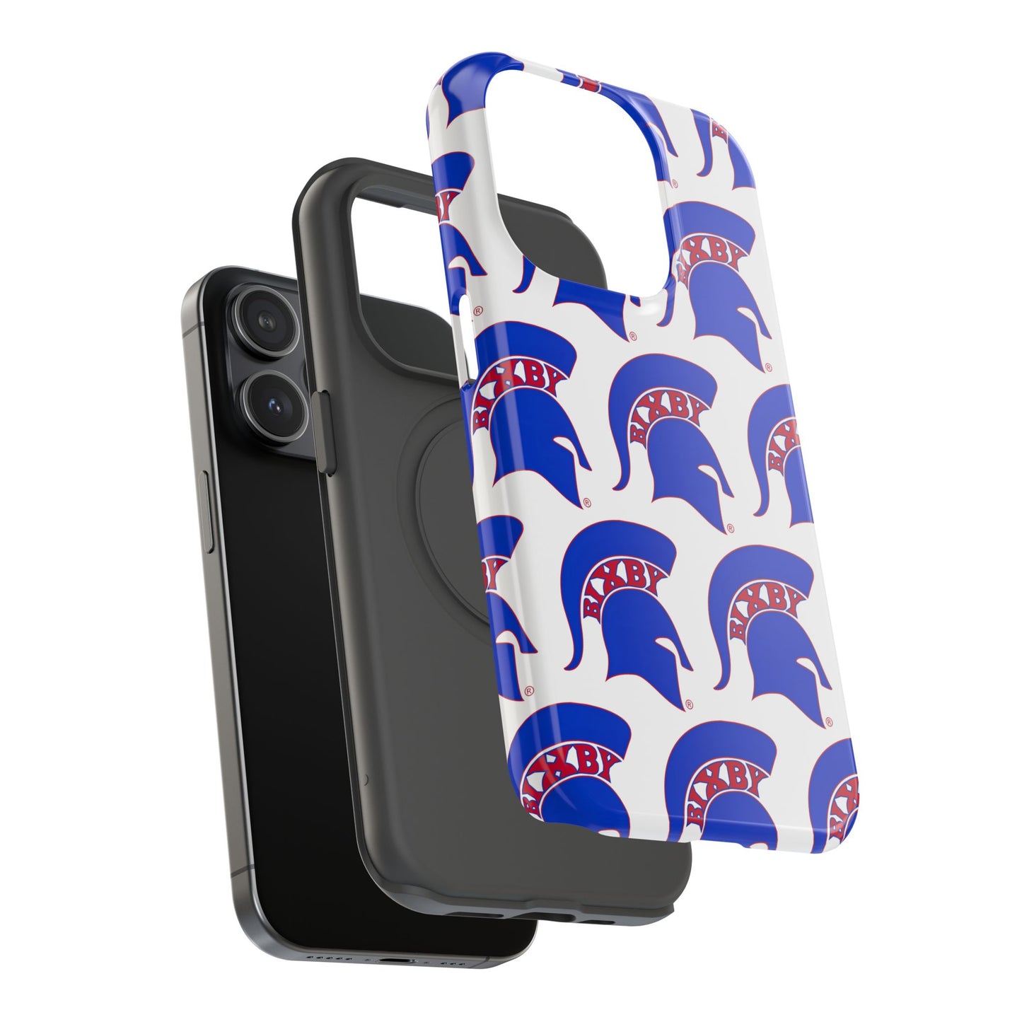 Bixby Spartan Blue Logo Impact Resistant iPhone Case