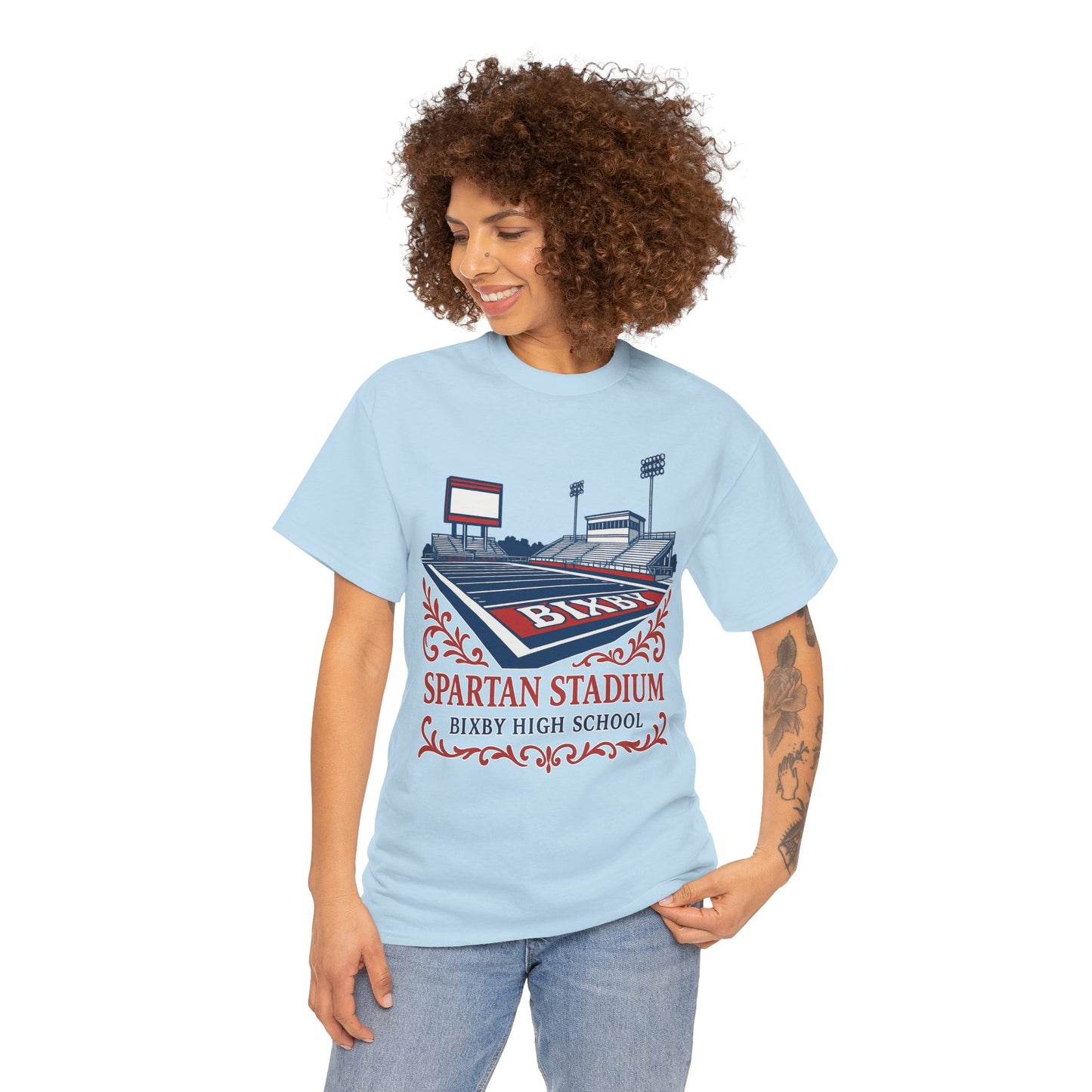 Ornate Spartan Stadium Gildan Tee