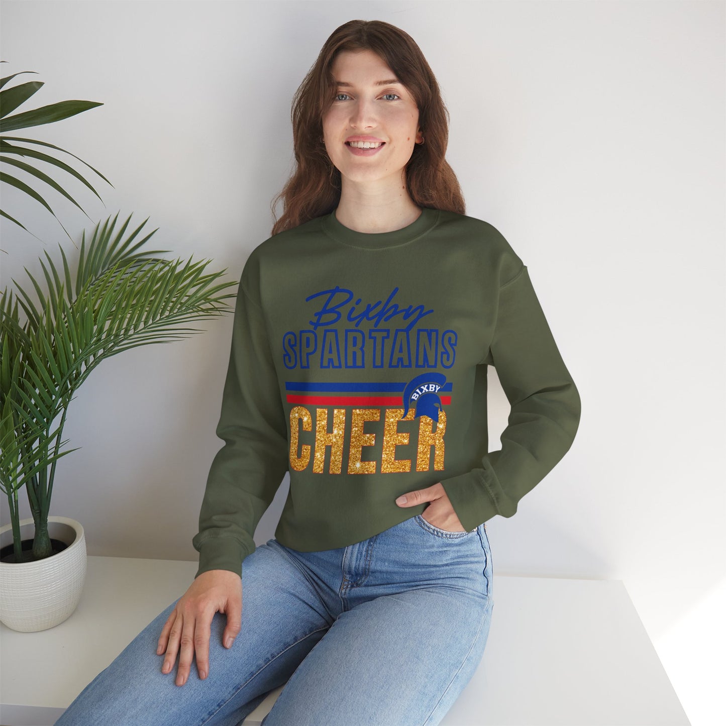 Bixby Spartans Cheer Gildan Sweatshirt