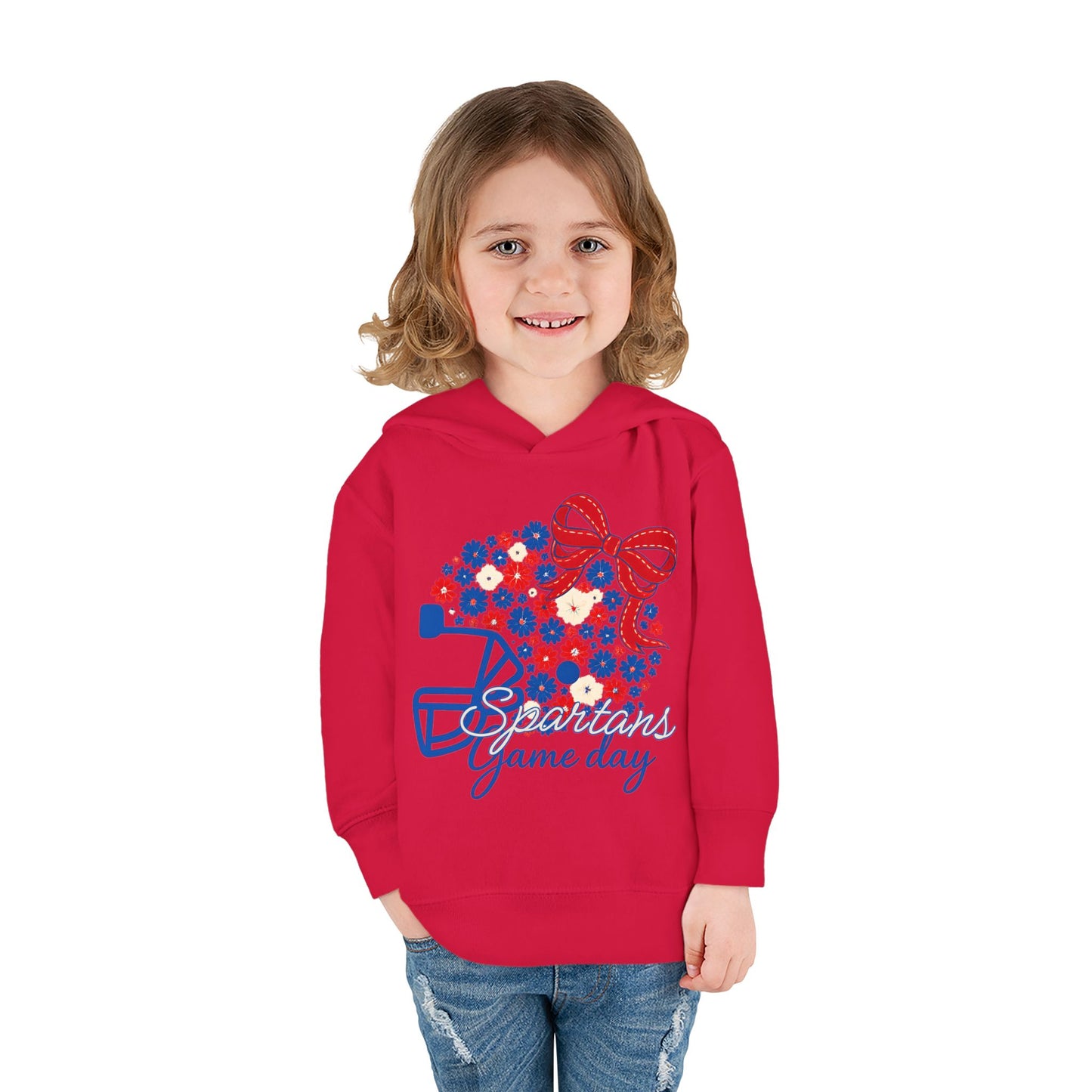 Bixby Spartans Floral Gameday Helmet Toddler Rabbit Skins Hoodie