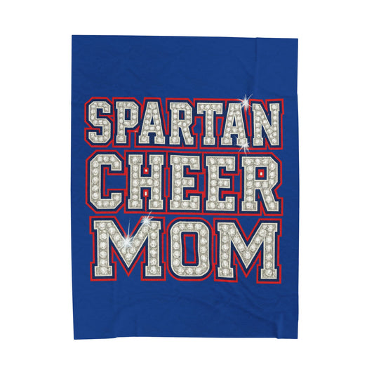 Spartan Cheer Mom Velveteen Plush Blanket