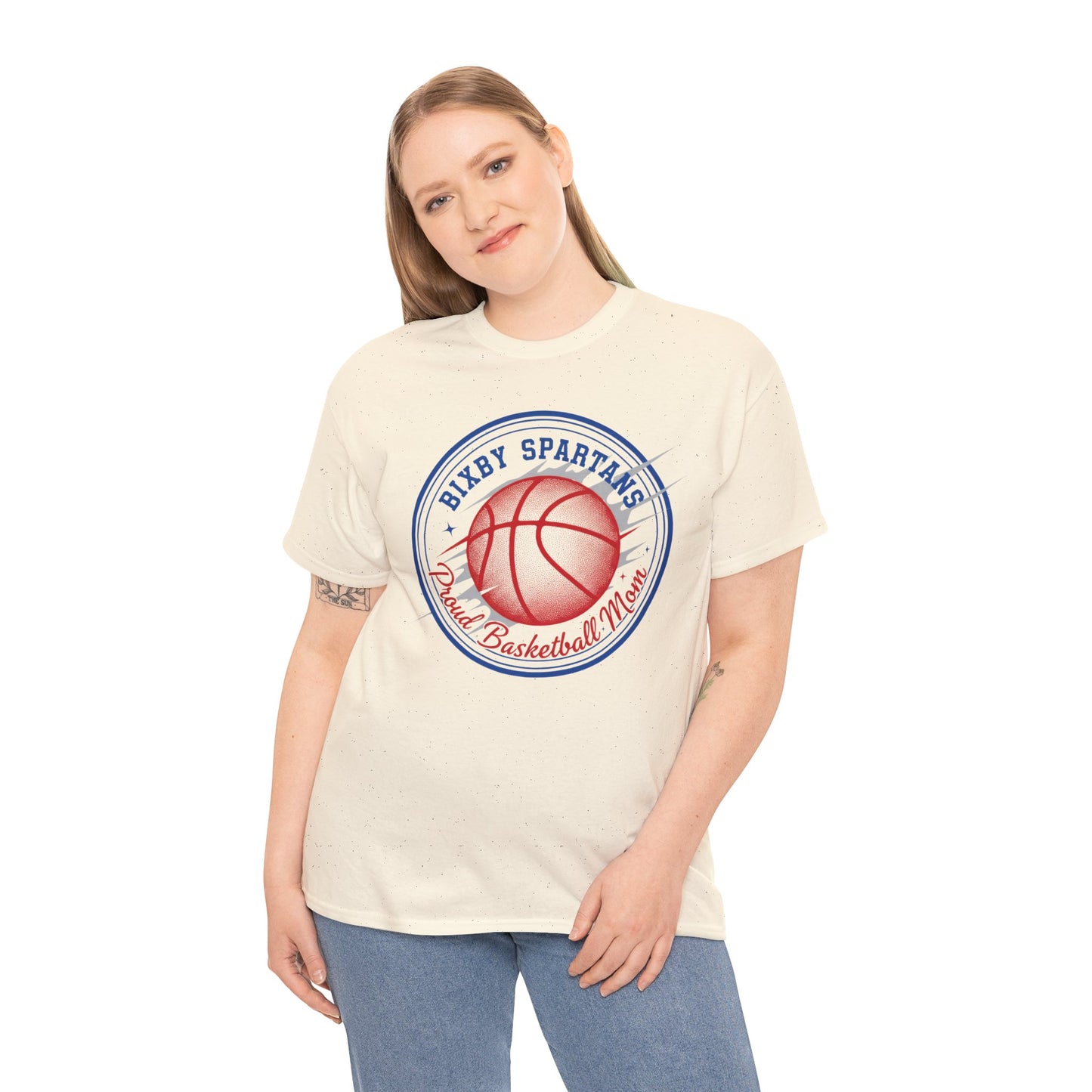 Bixby Spartans Basketball Mom Gildan Tee
