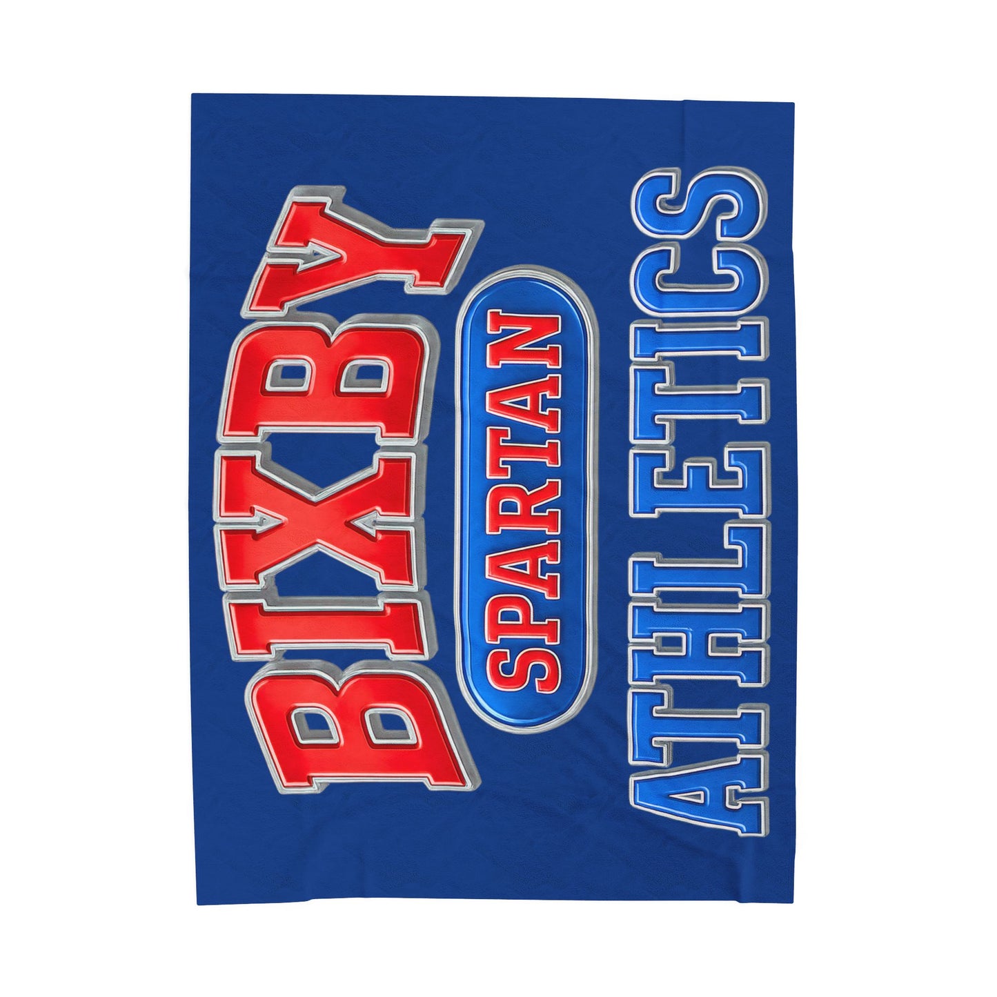 Bixby Spartan Athletics Velveteen Plush Blanket