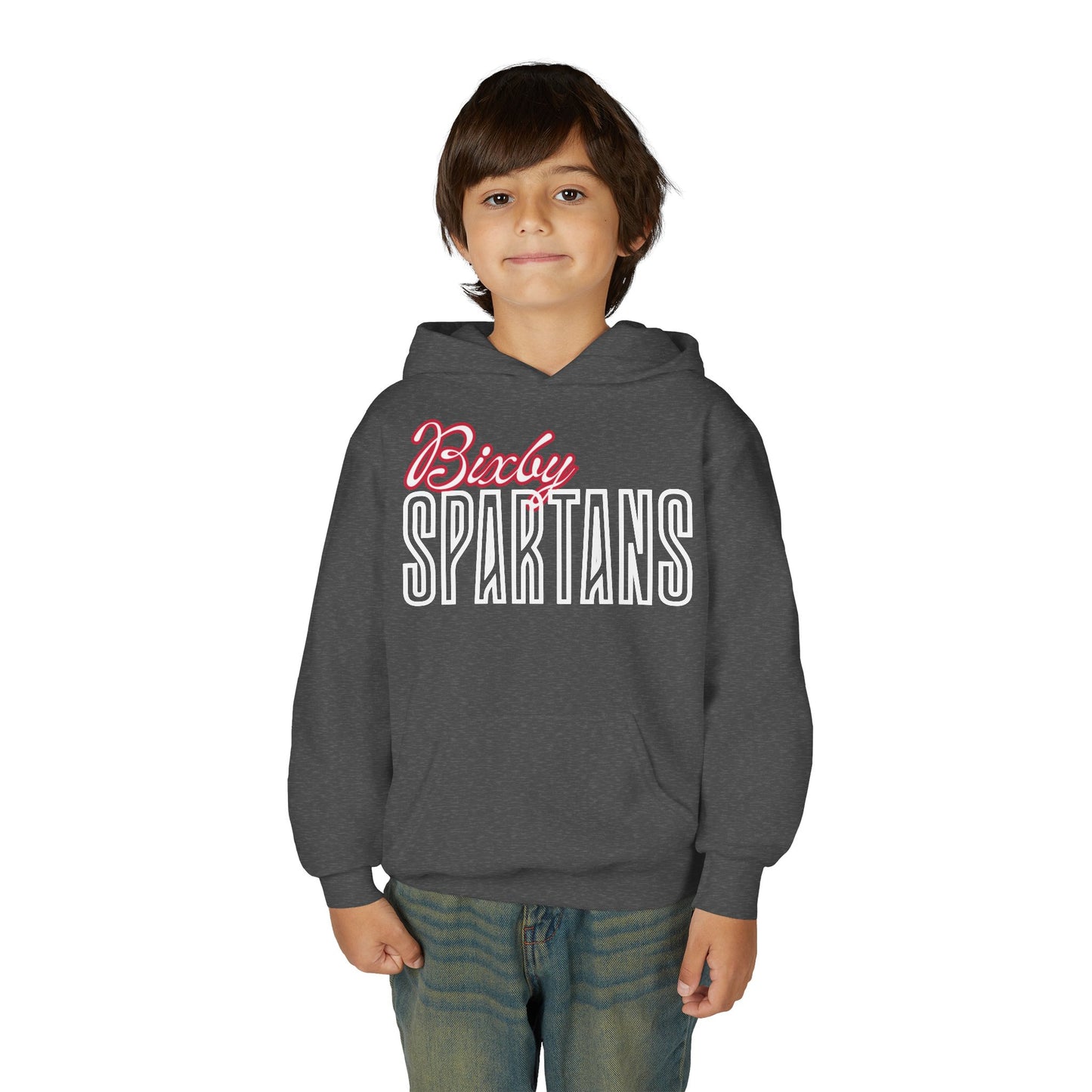 Bixby Spartans Cursive Gildan Hoodie