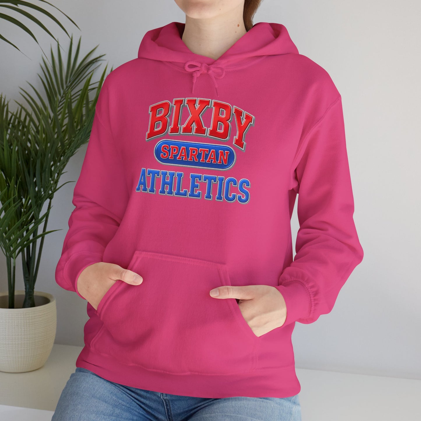 Bixby Spartan Athletics Metallic Gildan Hoodie