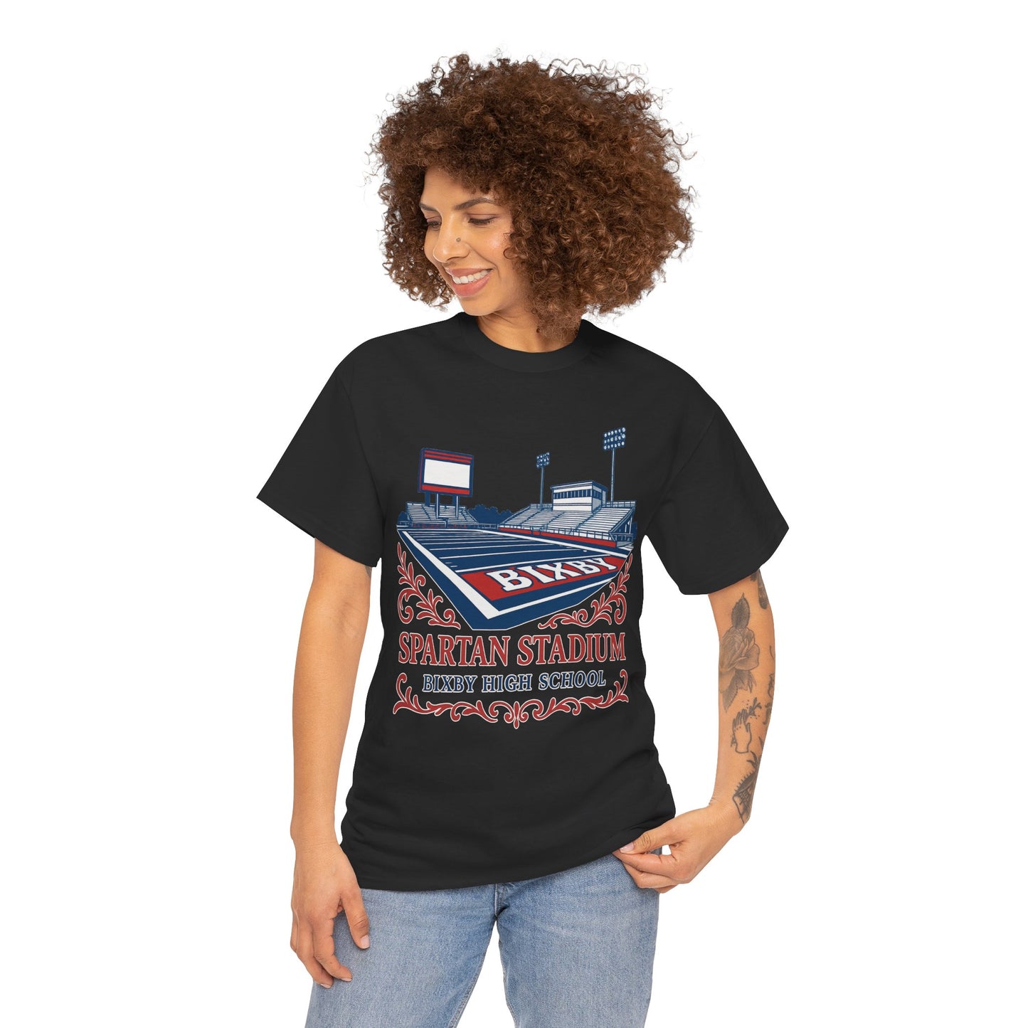 Ornate Spartan Stadium Gildan Tee