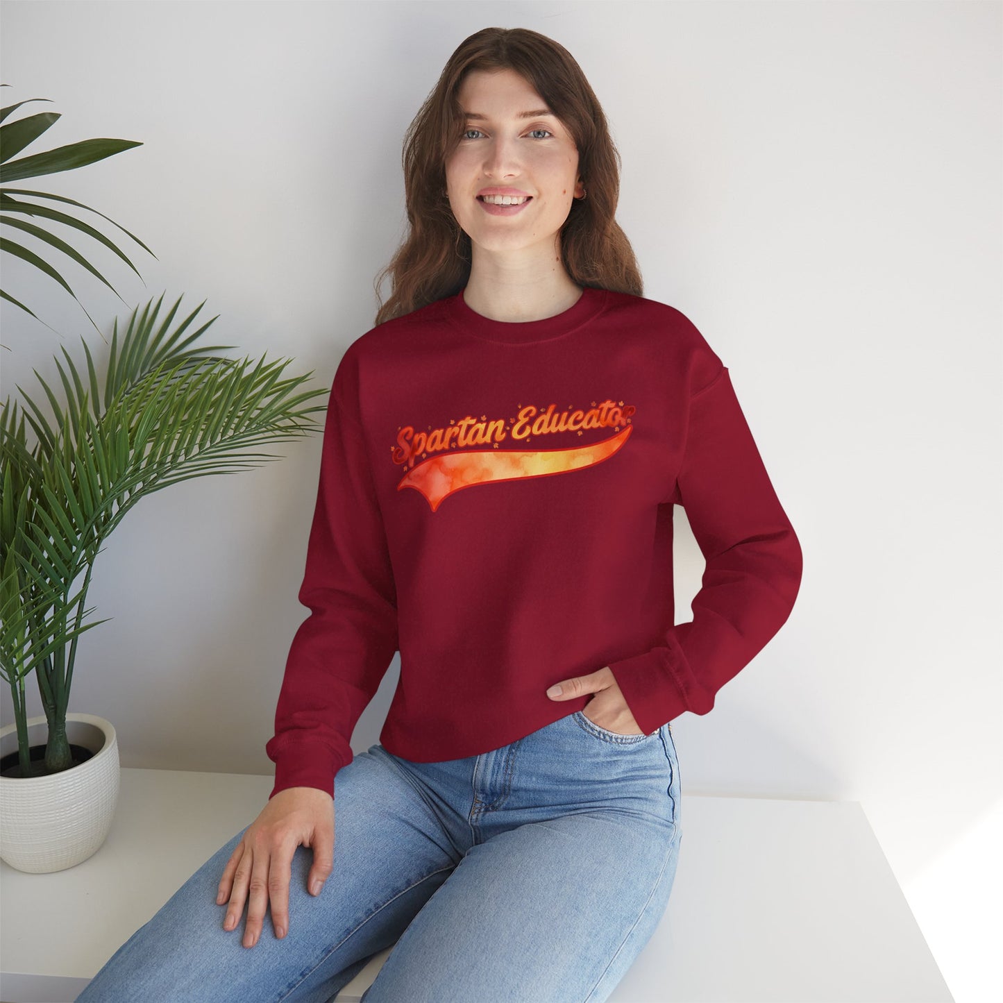 Spartan Educator Fall Design Gildan Sweatshirt