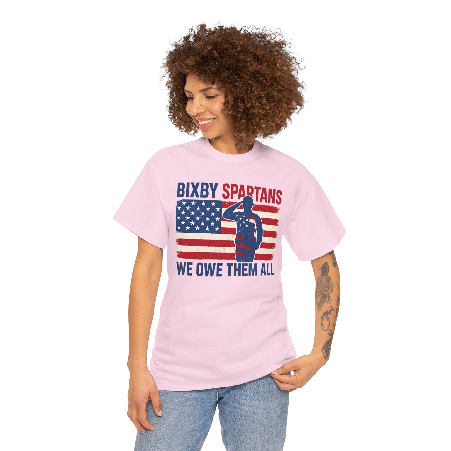 Spartans We Owe Them All Gildan Tee