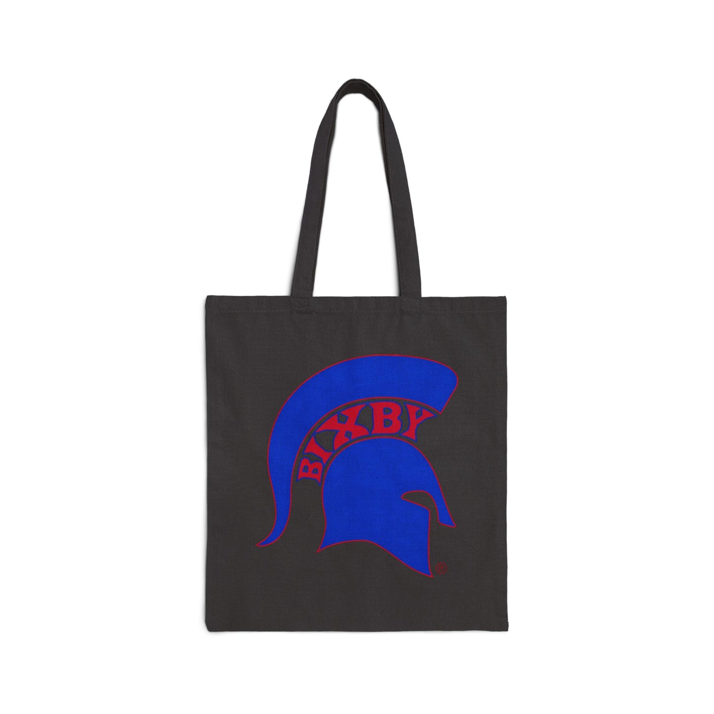Spartan Blue Logo Cotton Canvas Tote Bag