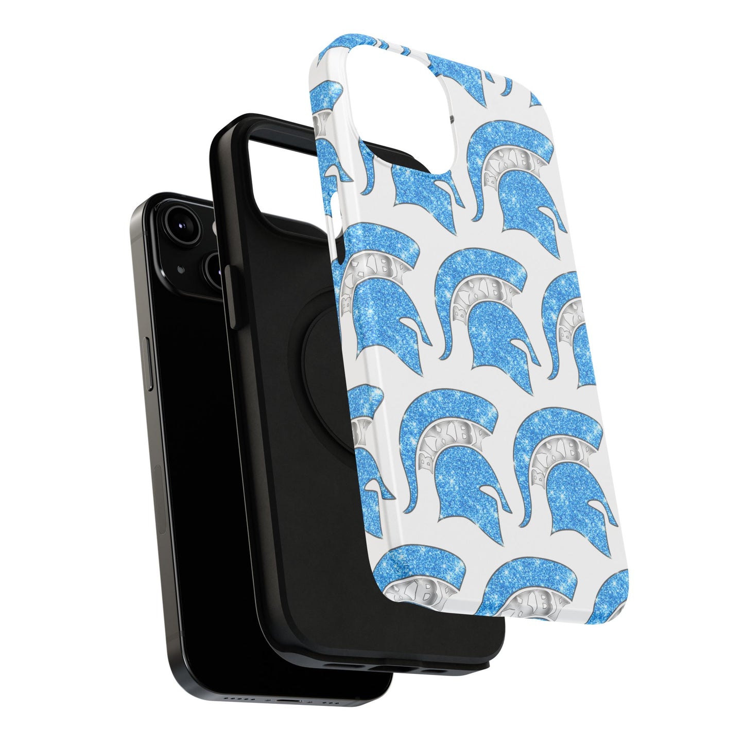 Bixby Spartan Blue Bling Logo Impact Resistant iPhone Case