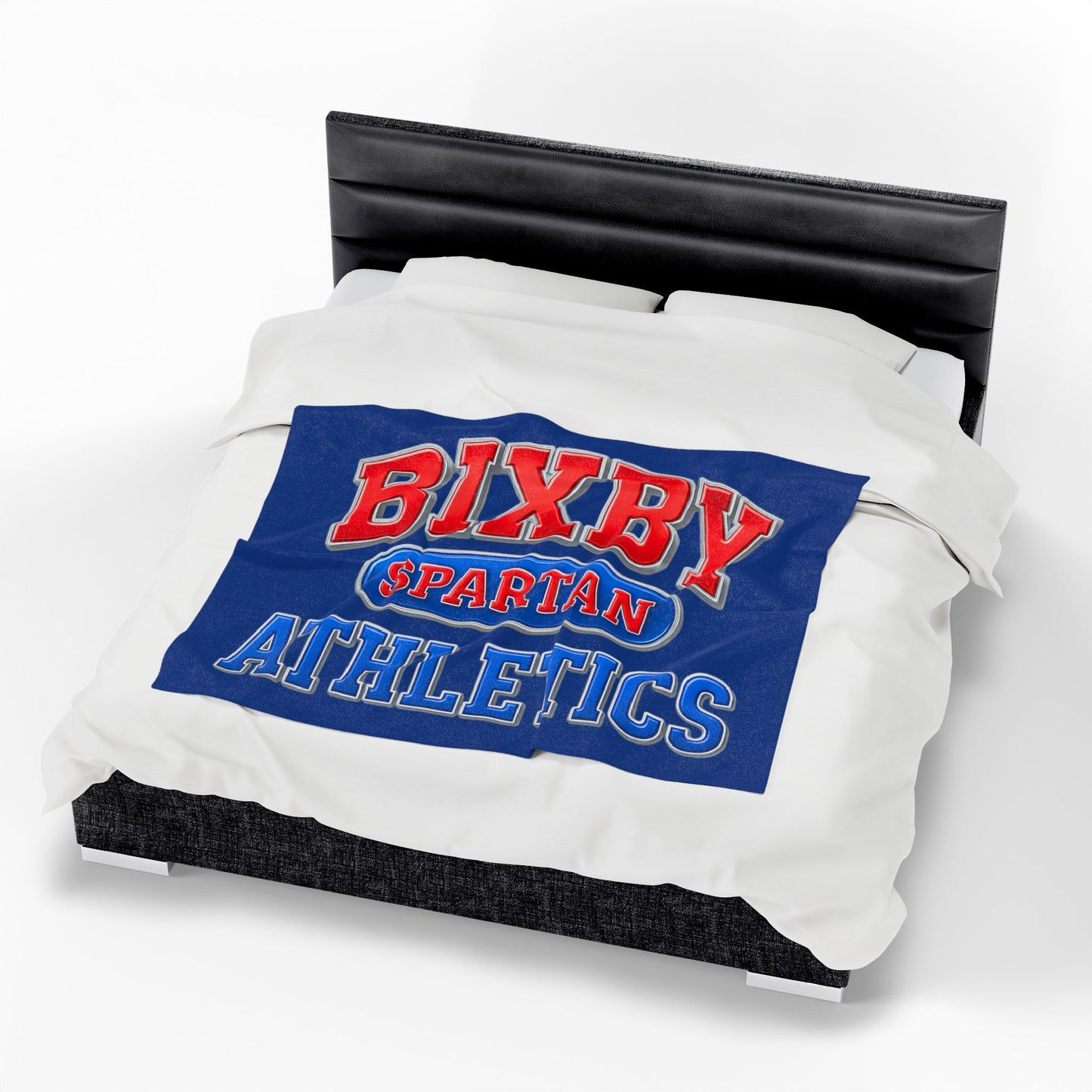 Bixby Spartan Athletics Velveteen Plush Blanket