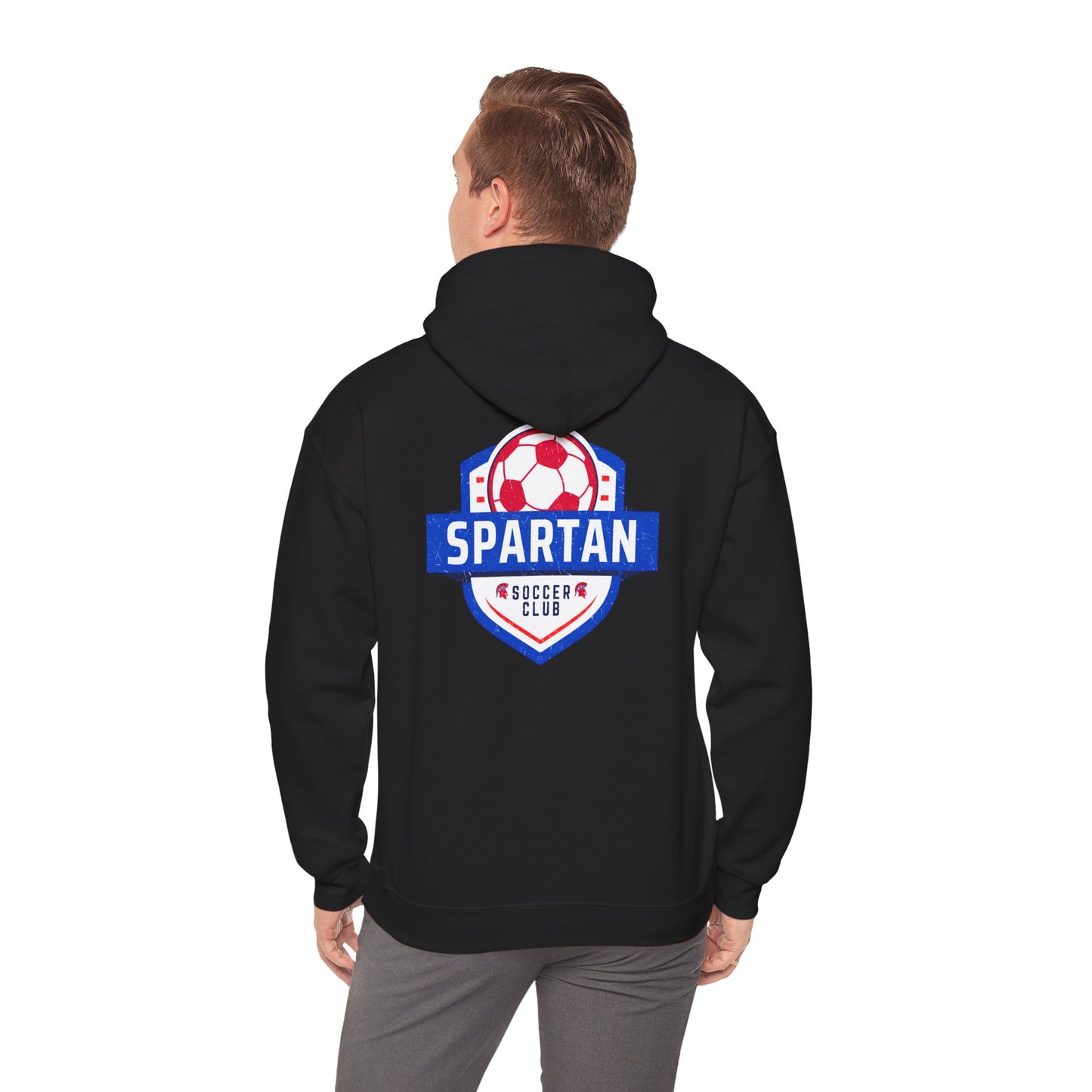 Spartan Soccer Club Distressed Crest Gildan Hoodie
