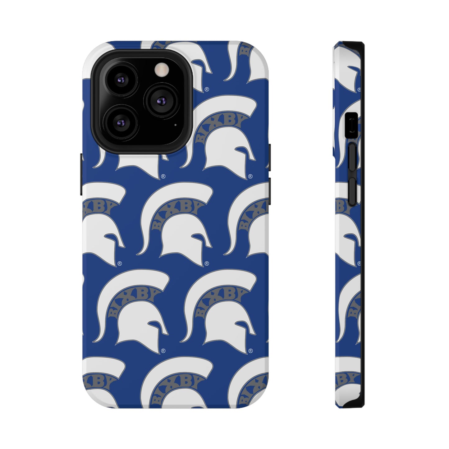 Bixby Spartan White Logo Impact Resistant iPhone Case