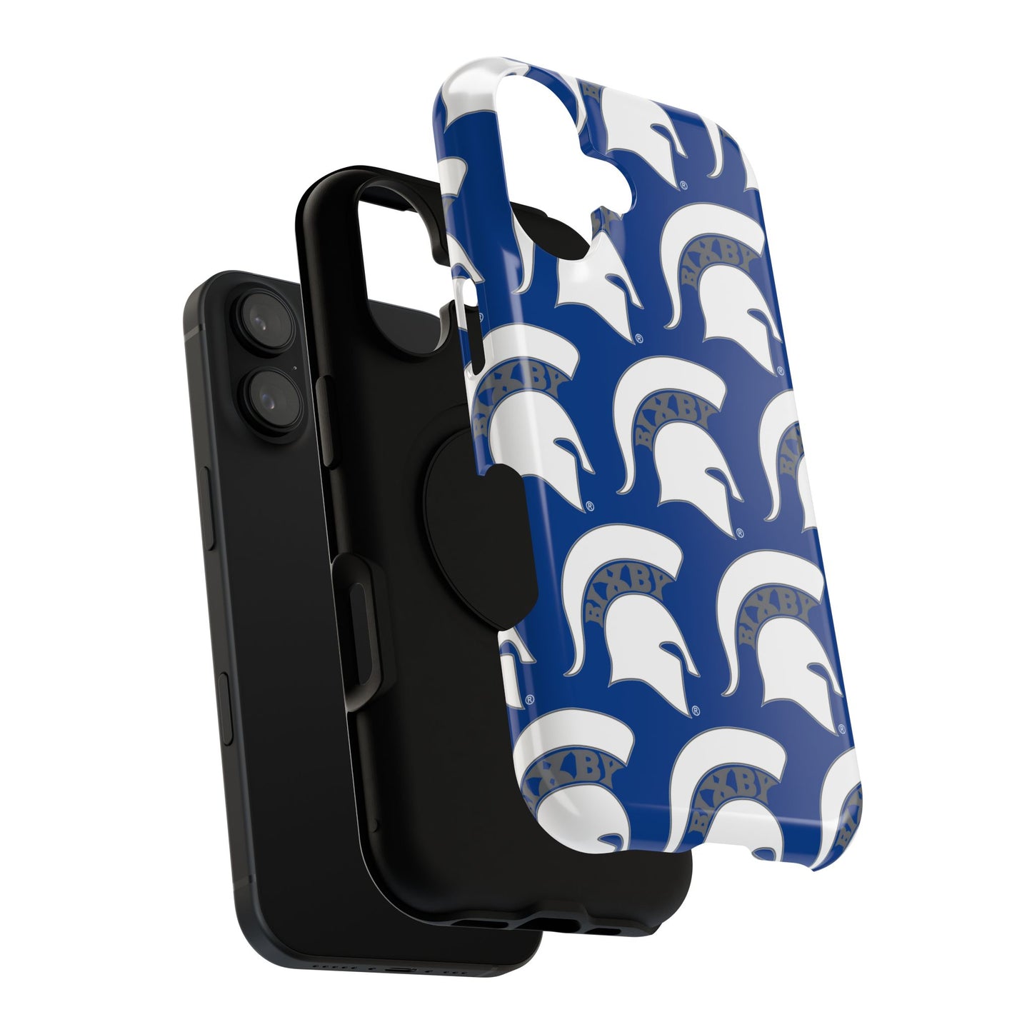 Bixby Spartan White Logo Impact Resistant iPhone Case