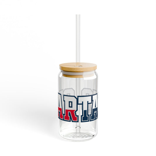 Spartans Athletic Letter Sipper Glass, 16oz