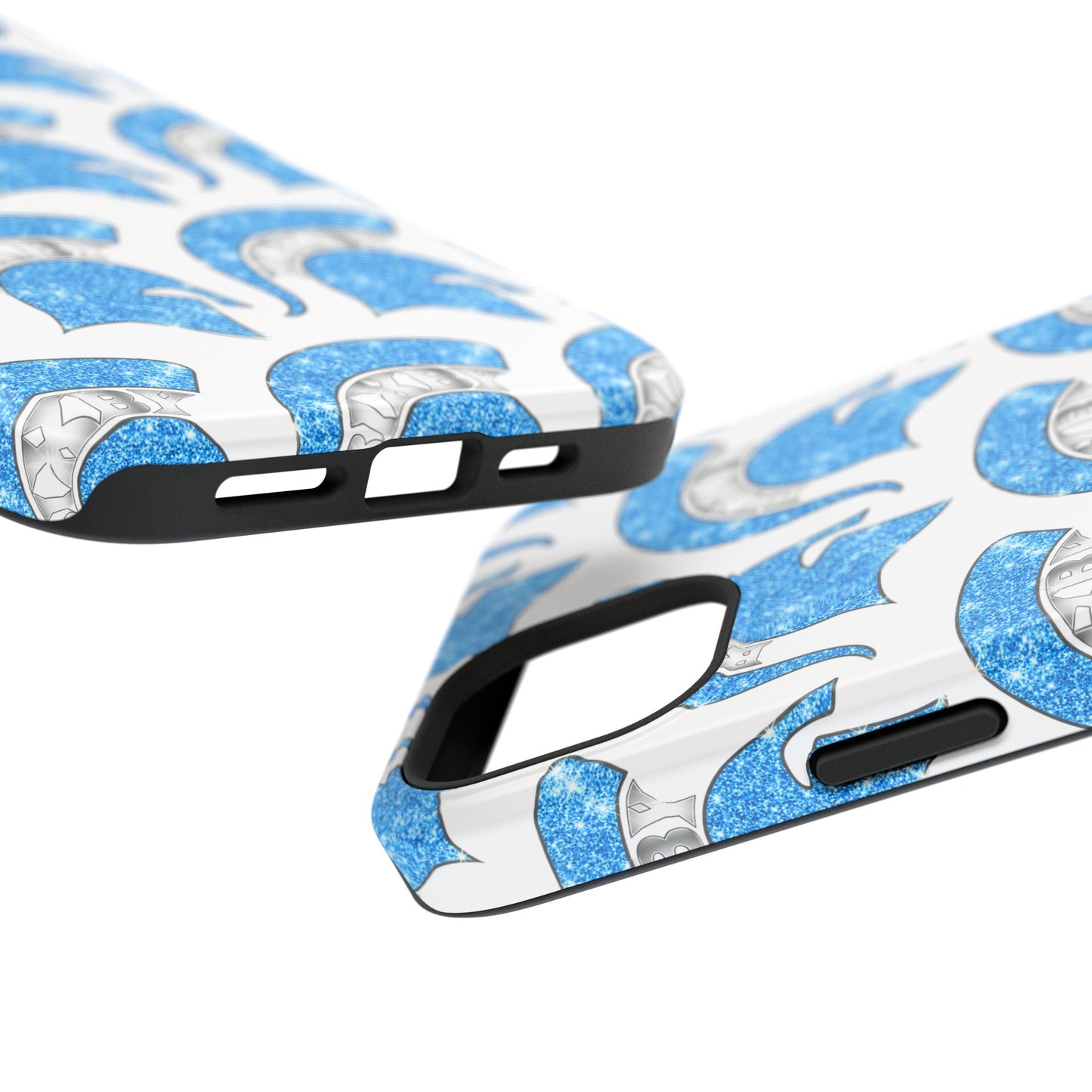 Bixby Spartan Blue Bling Logo Impact Resistant iPhone Case