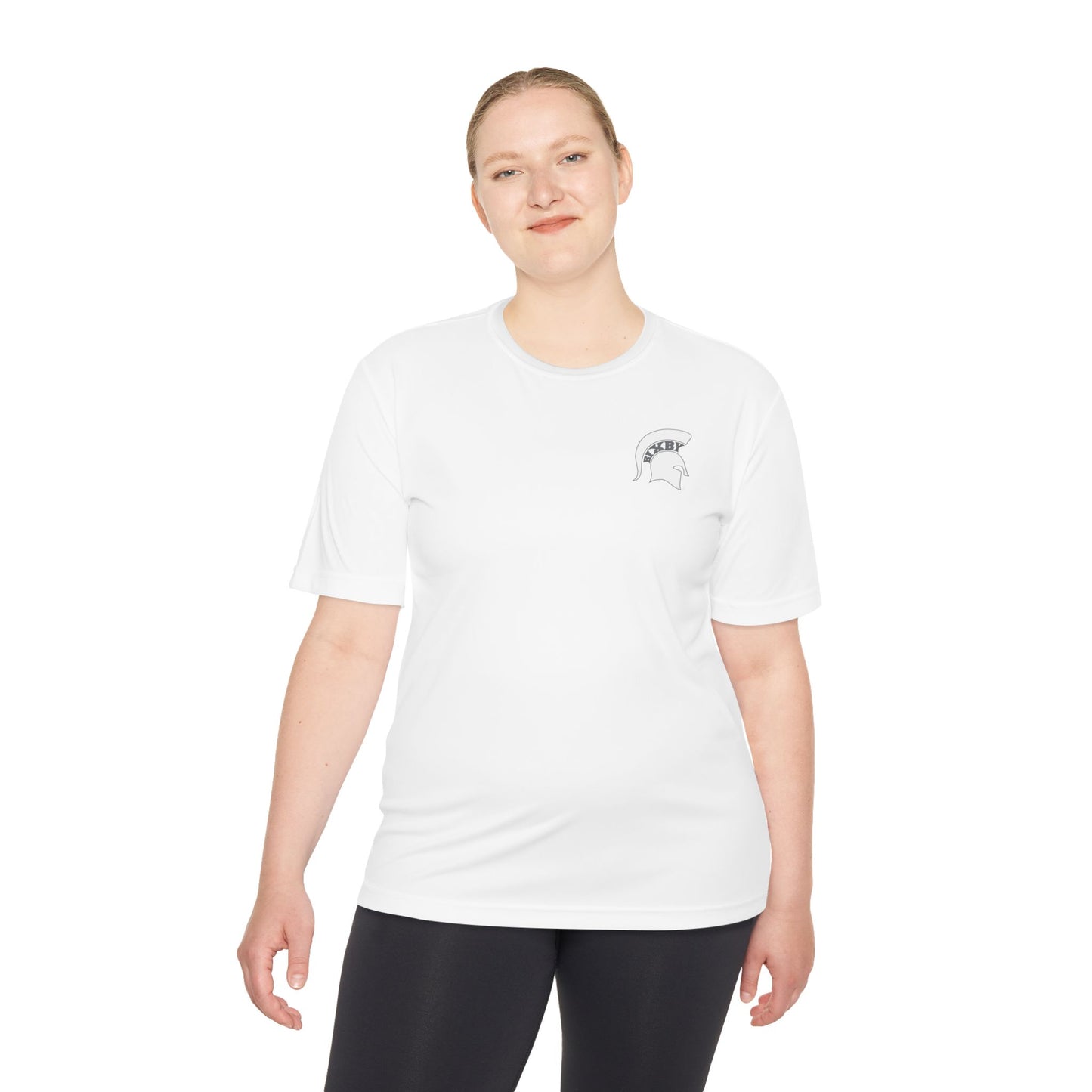 Spartan White Logo Adult Sport-Tek Tee