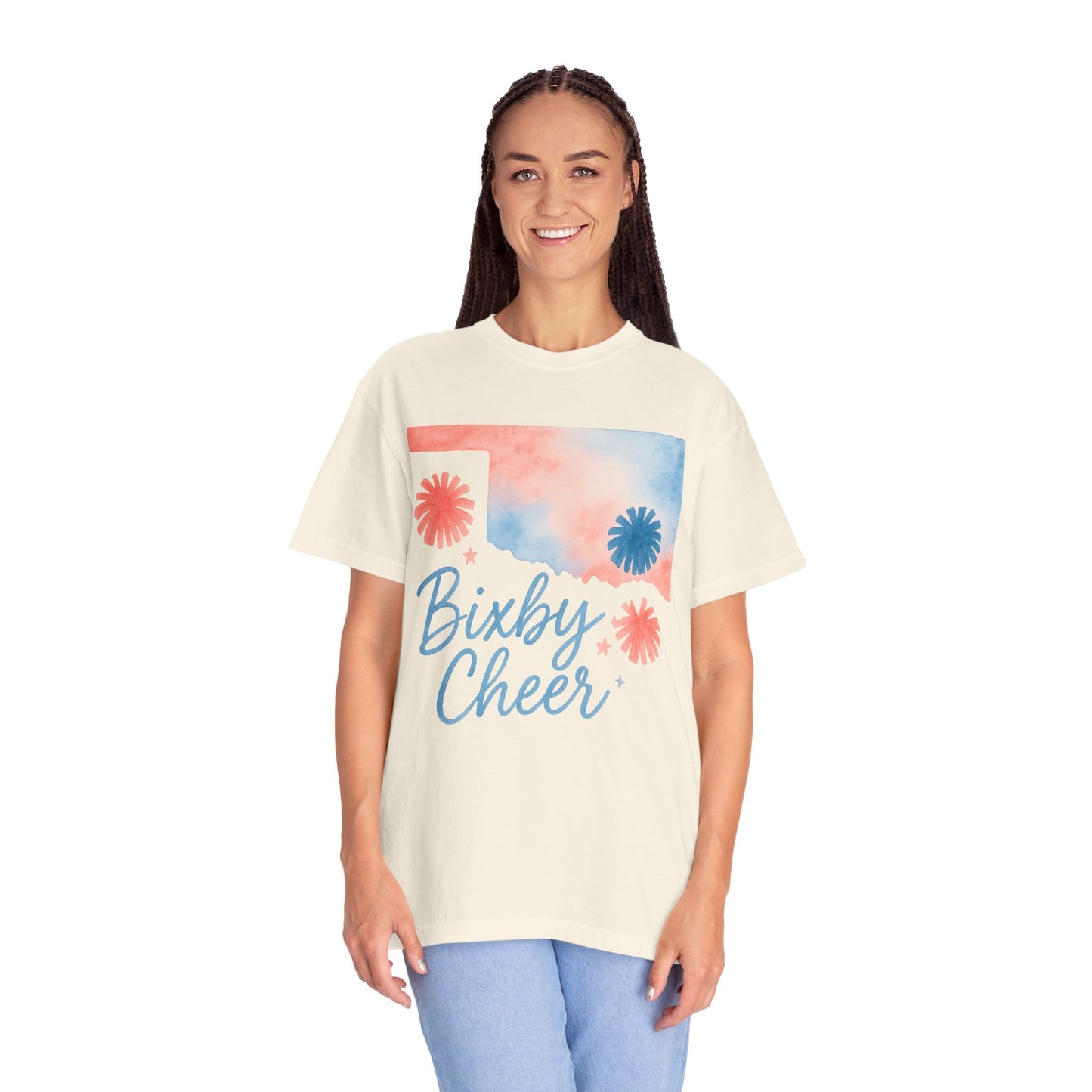 Cheer Bixby OK Watercolor Comfort Colors Tee