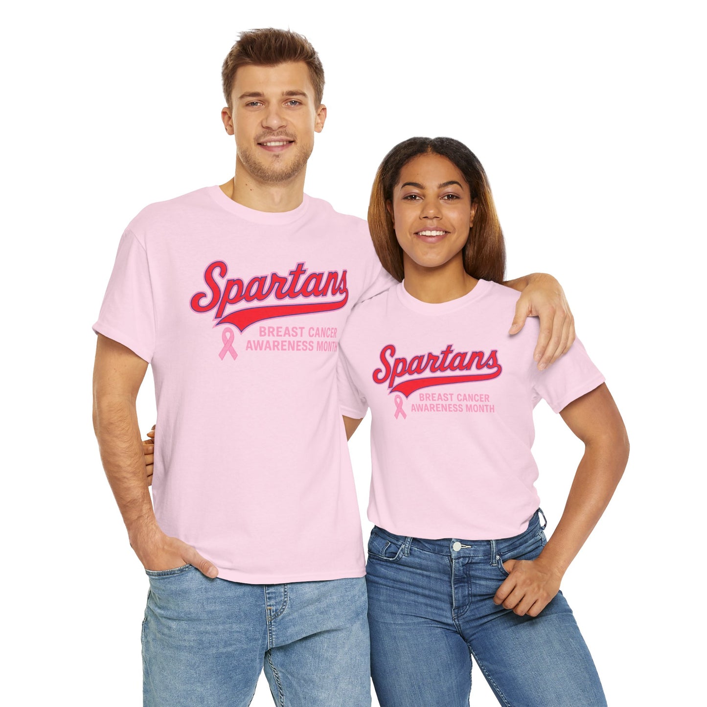 Spartans Breast Cancer Awareness Gildan Tee