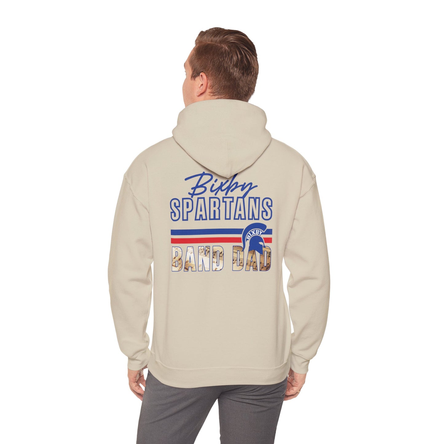 Bixby Spartans Band Dad Gildan Hoodie