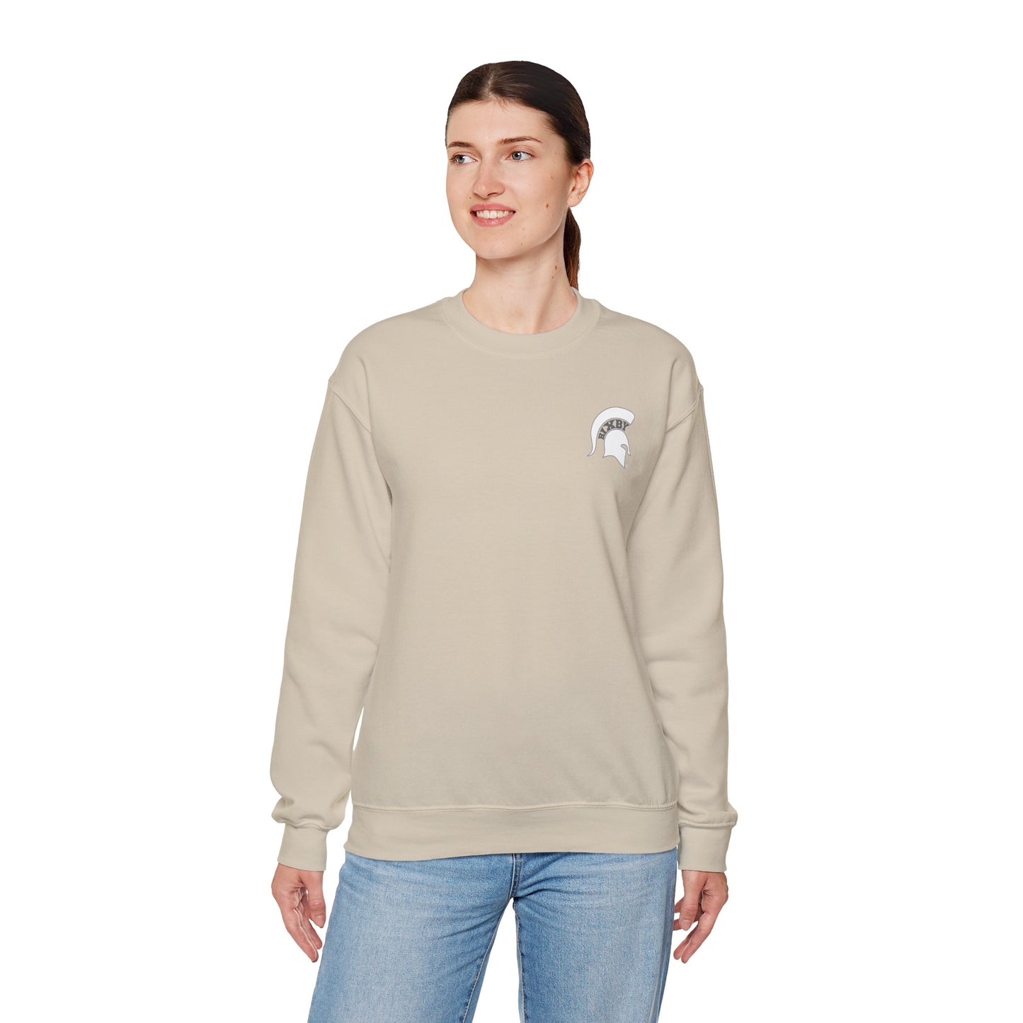 Spartan White Logo Gildan Sweatshirt