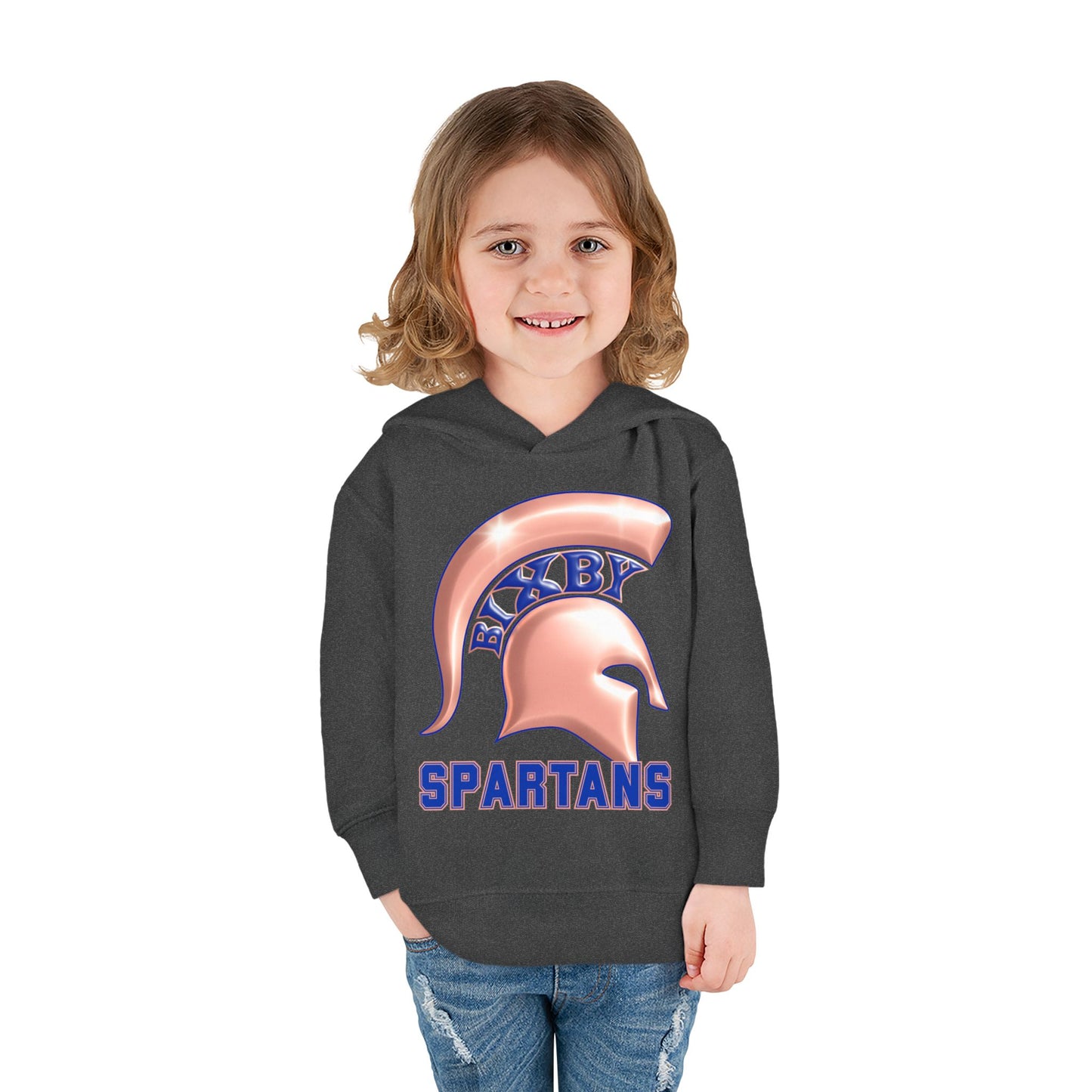 Bixby Spartans Metallic Rose Gold Toddler Rabbit Skins Hoodie