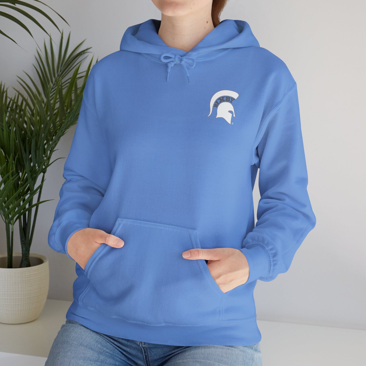 Spartan White Logo Gildan Hoodie