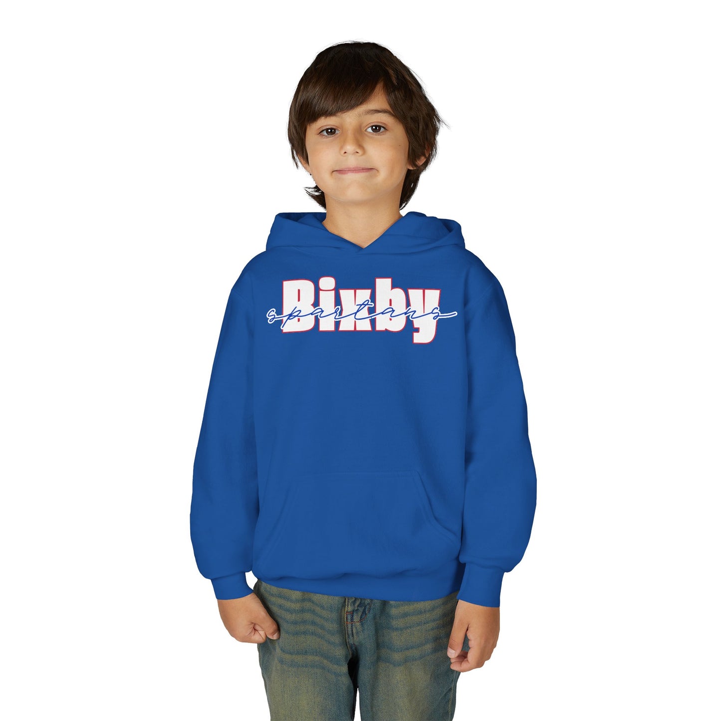 Bixby Spartans Cursive Gildan Hoodie