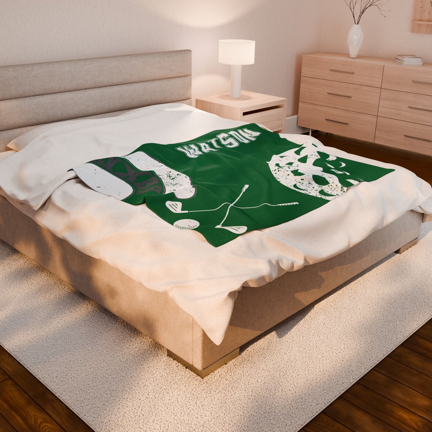 Spartan Golf Velveteen Plush Blanket - Customized