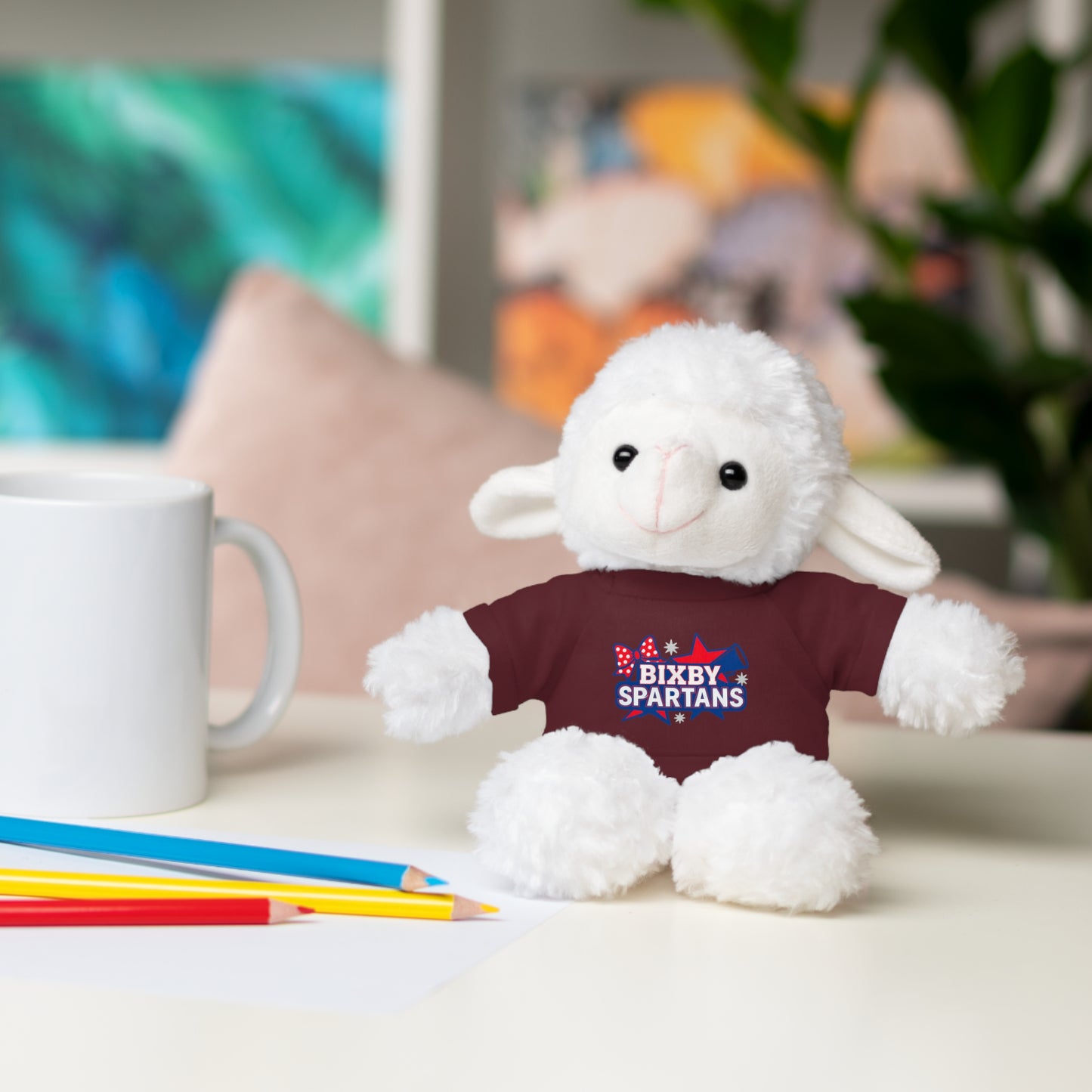 Spartan Cheer Stuffed Animal Logo