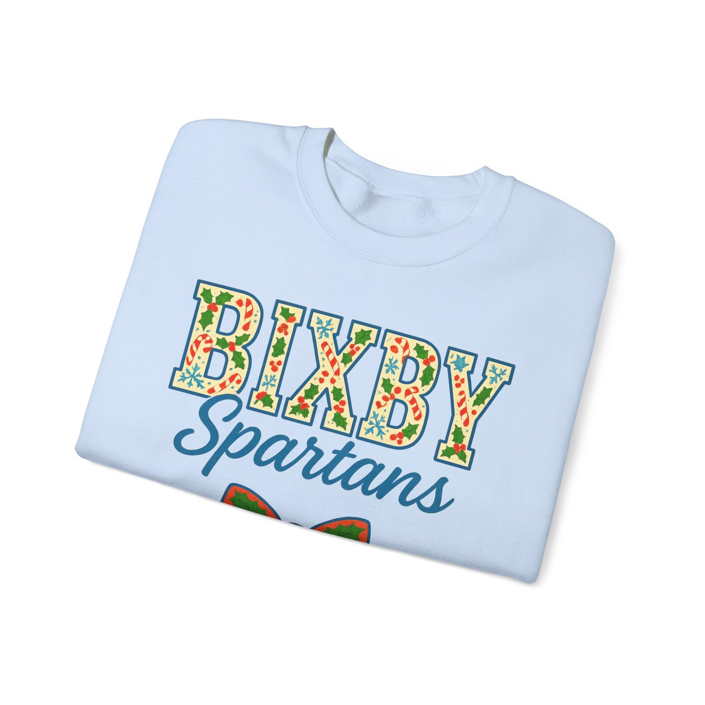 Bixby Spartans Christmas Vibes Gildan Sweatshirt