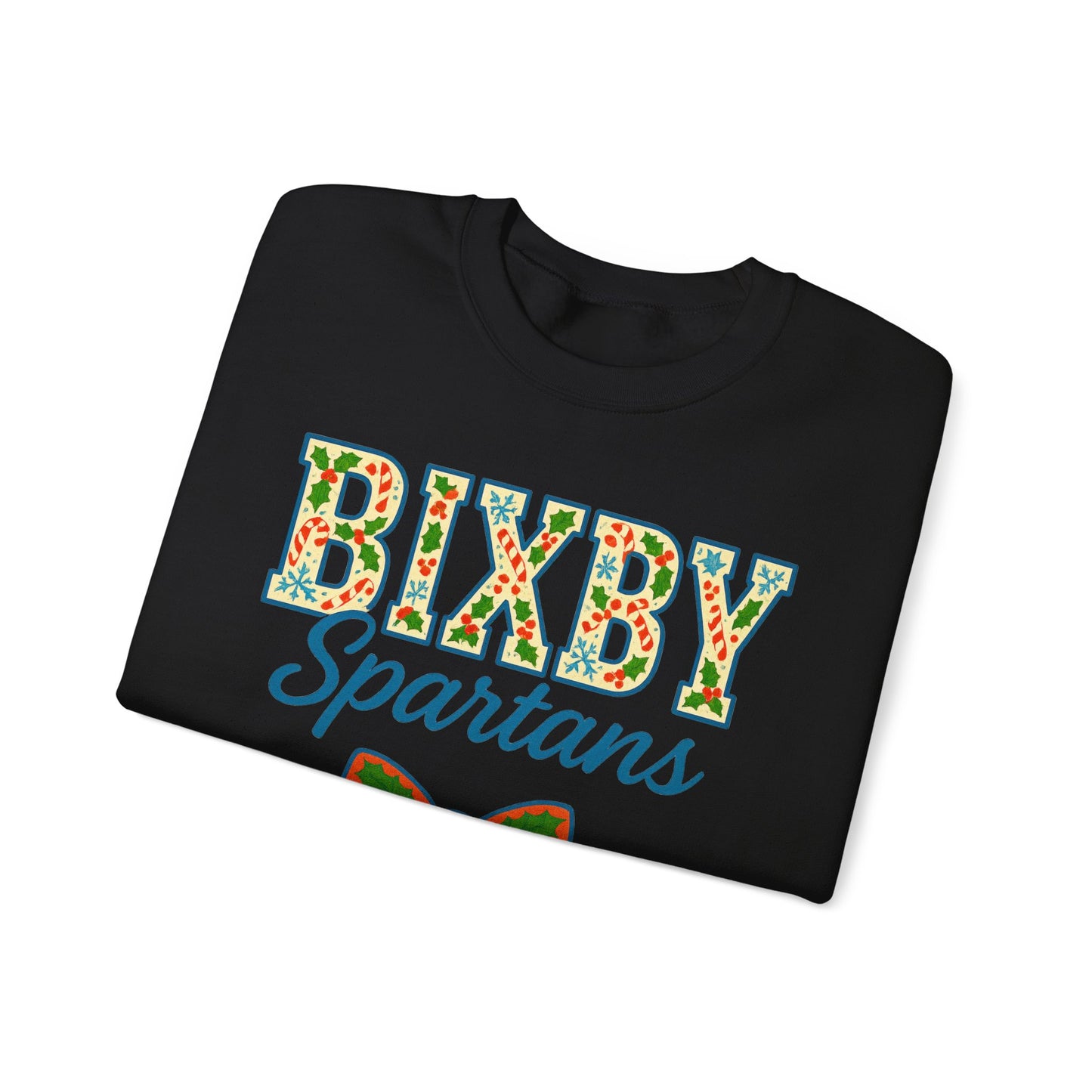 Bixby Spartans Christmas Vibes Gildan Sweatshirt