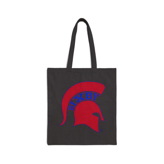 Spartan Red Logo Cotton Canvas Tote Bag