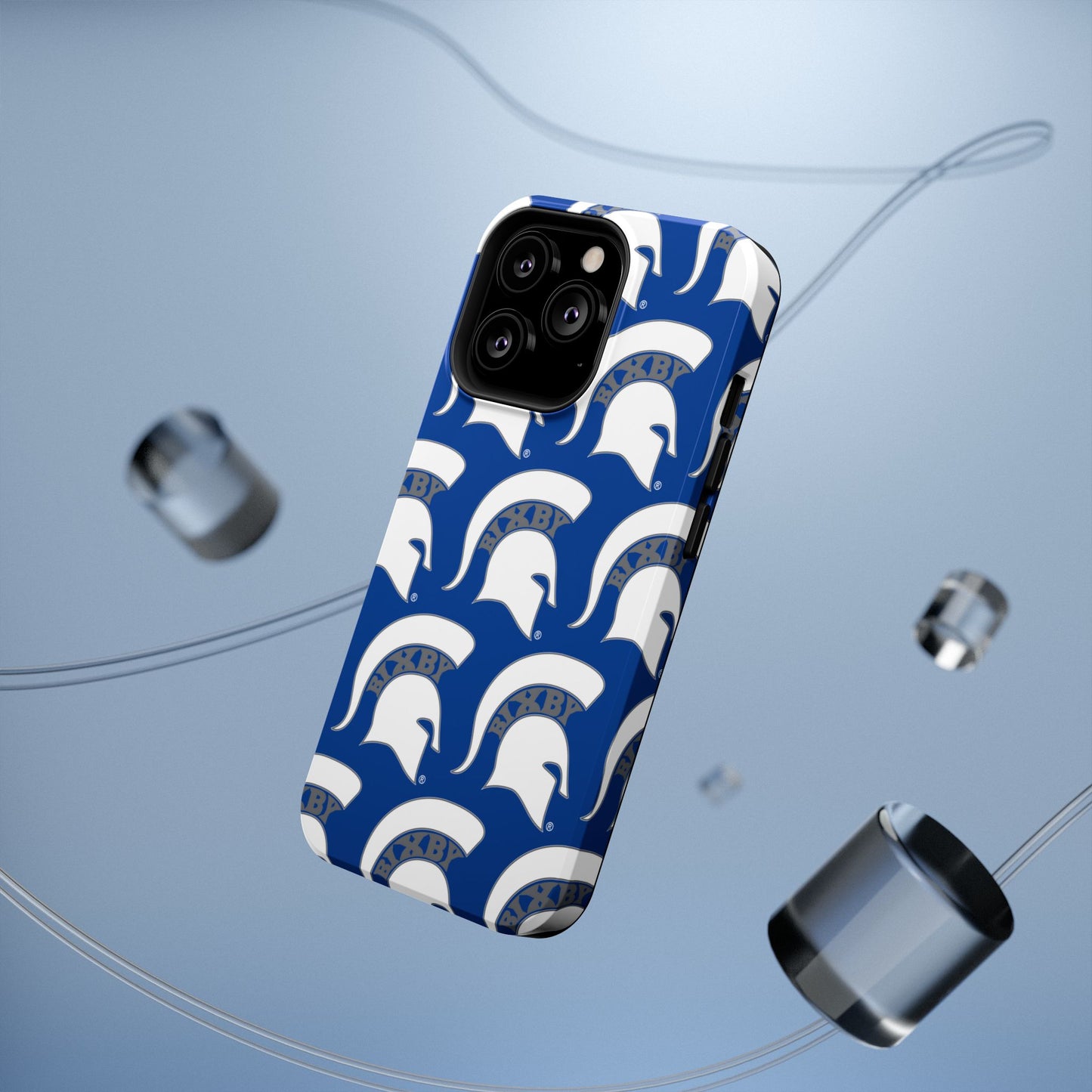Bixby Spartan White Logo Impact Resistant iPhone Case
