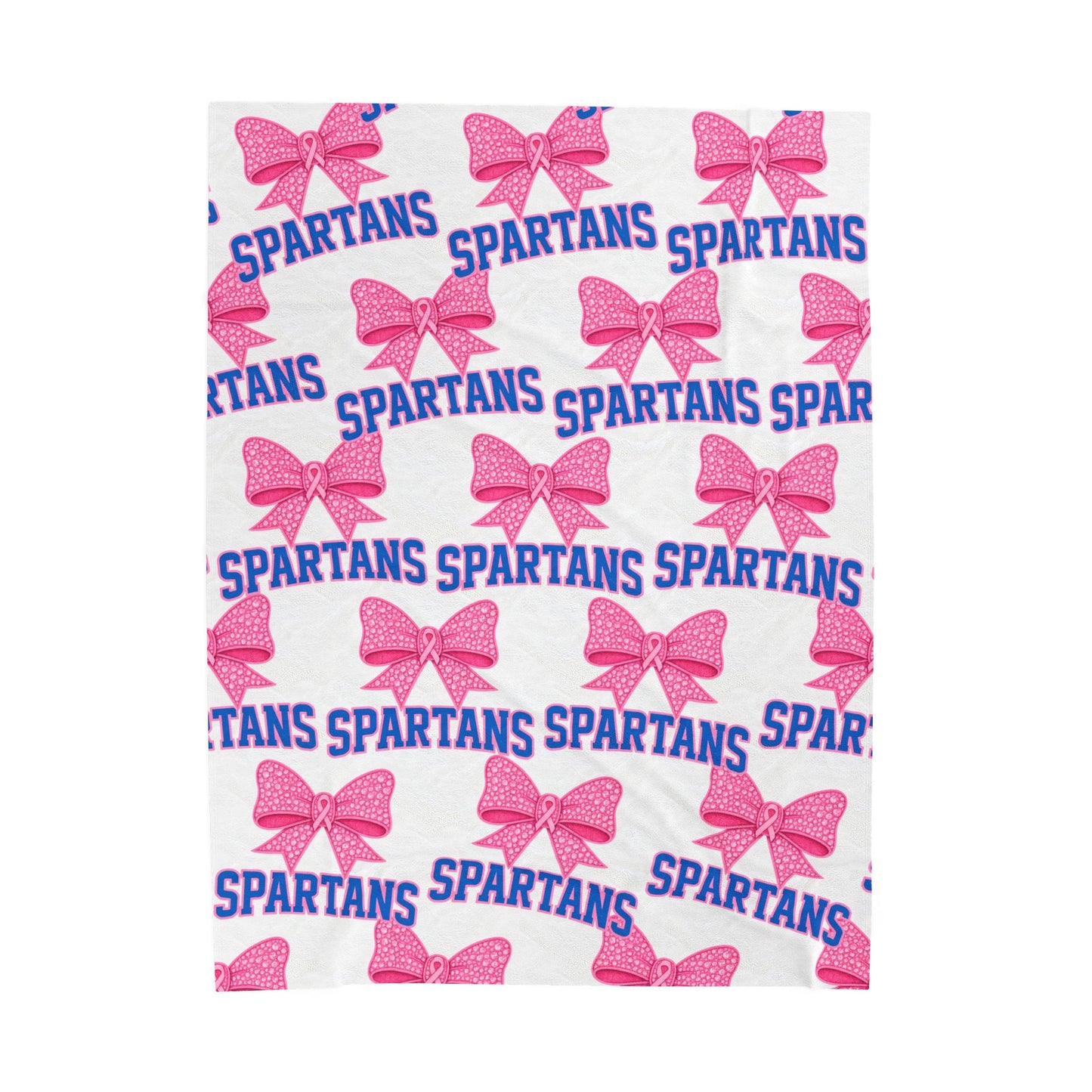 Spartans Velveteen Plush Breast Cancer Awareness