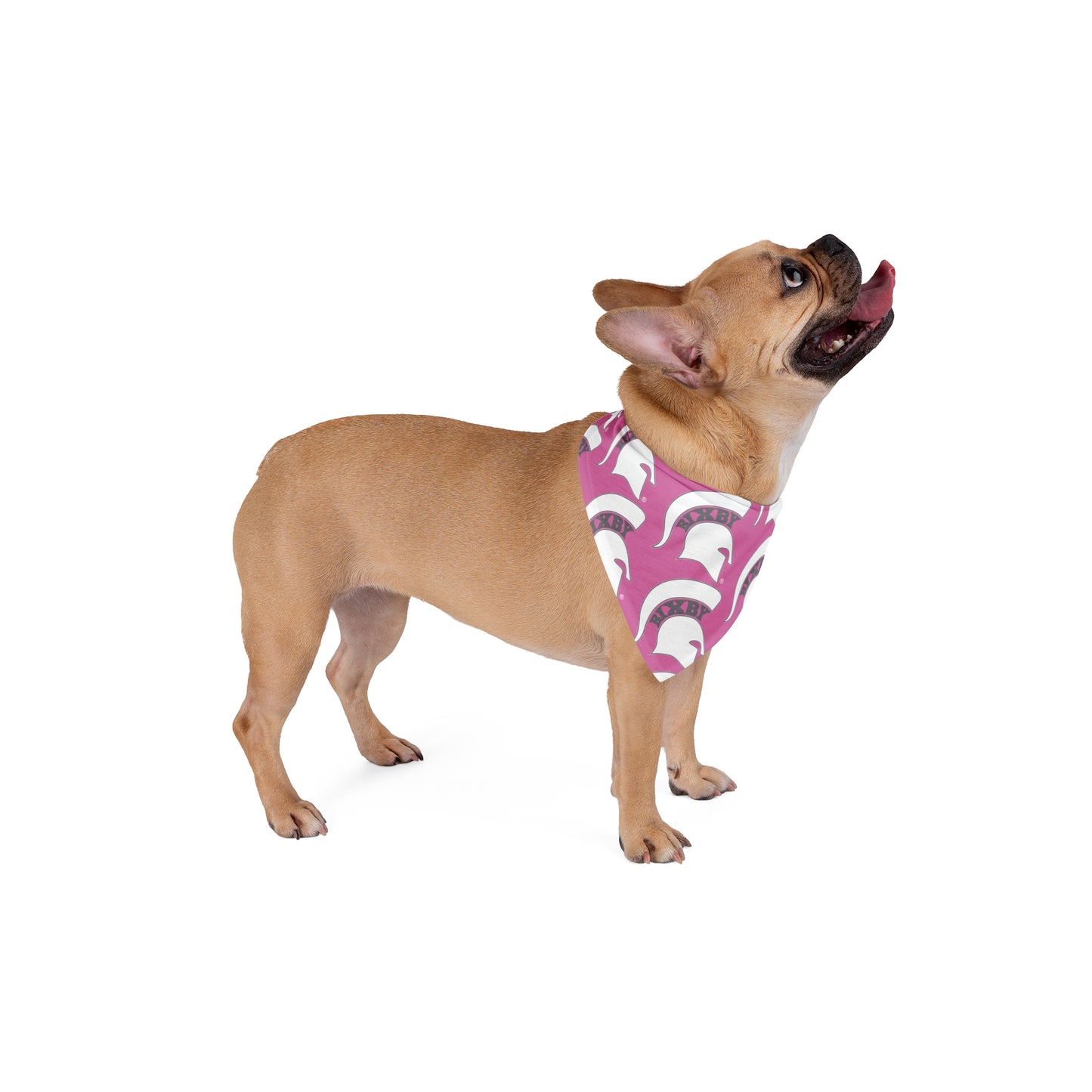 Spartan White Logo Pet Bandana