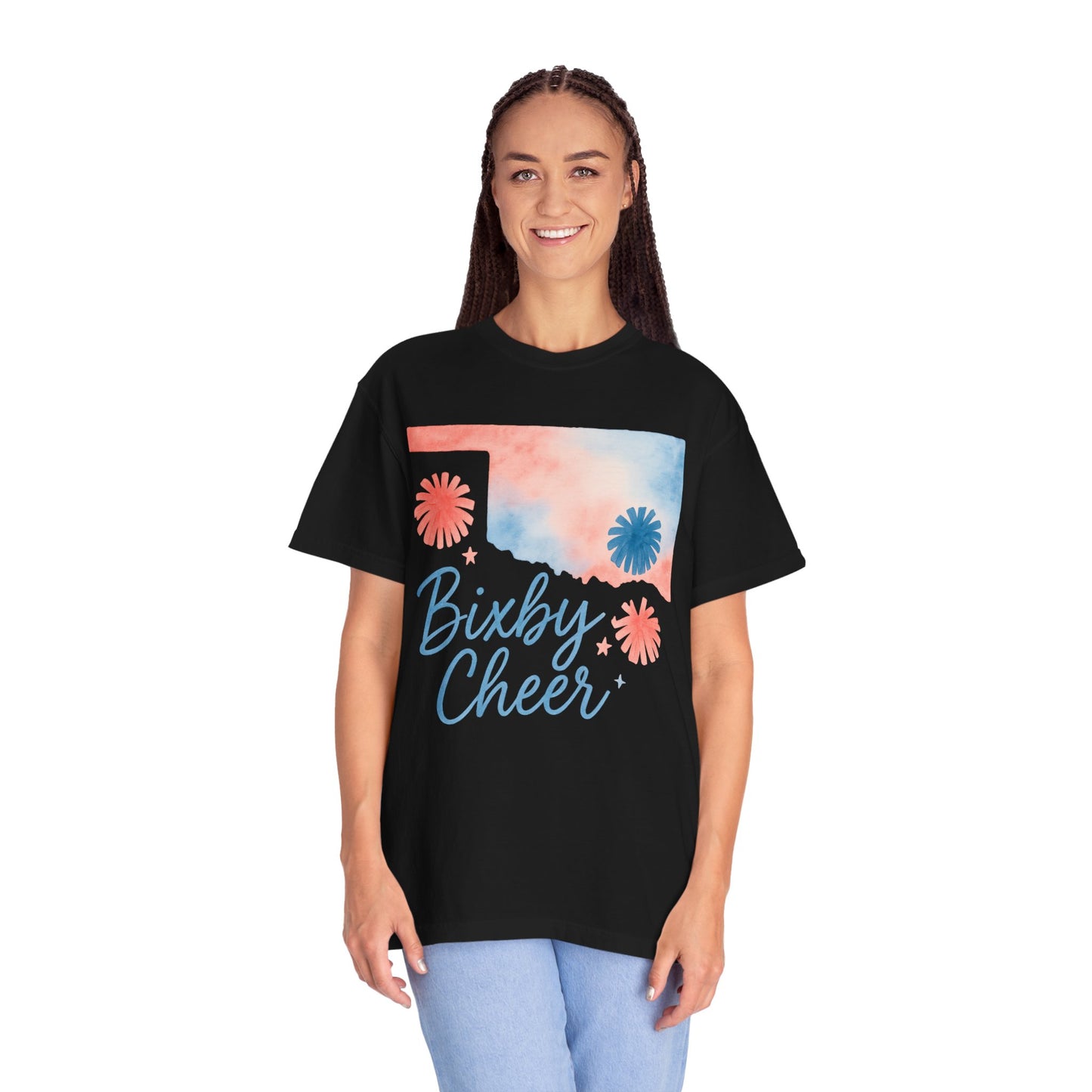 Cheer Bixby OK Watercolor Comfort Colors Tee