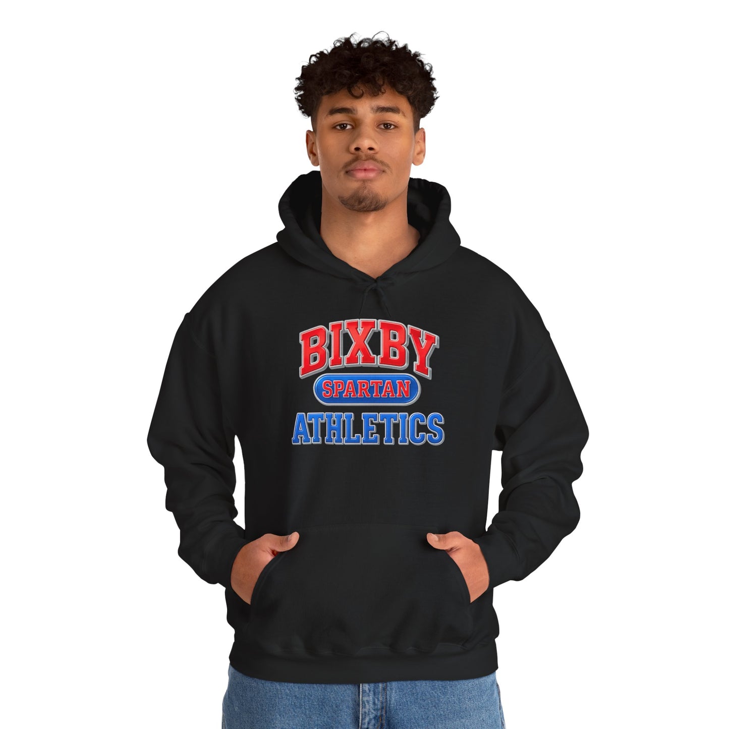 Bixby Spartan Athletics Metallic Gildan Hoodie