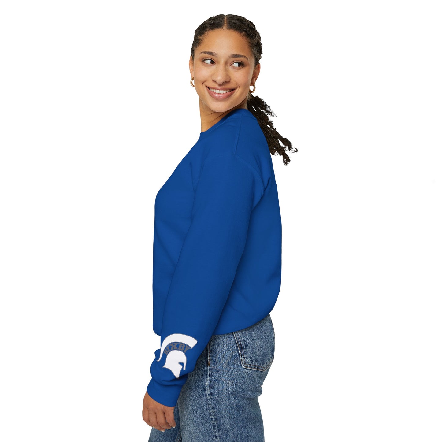 Spartan Football Santa Gildan Sweatshirt With Sleeve Print